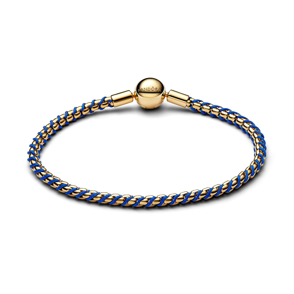 Blue Cord Box Chain Bracelet