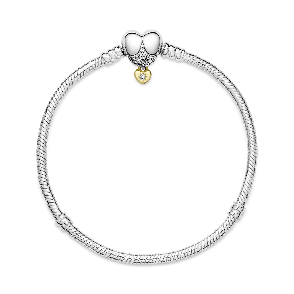 Disney Princess Pandora Moments Heart Snake Chain Bracelet