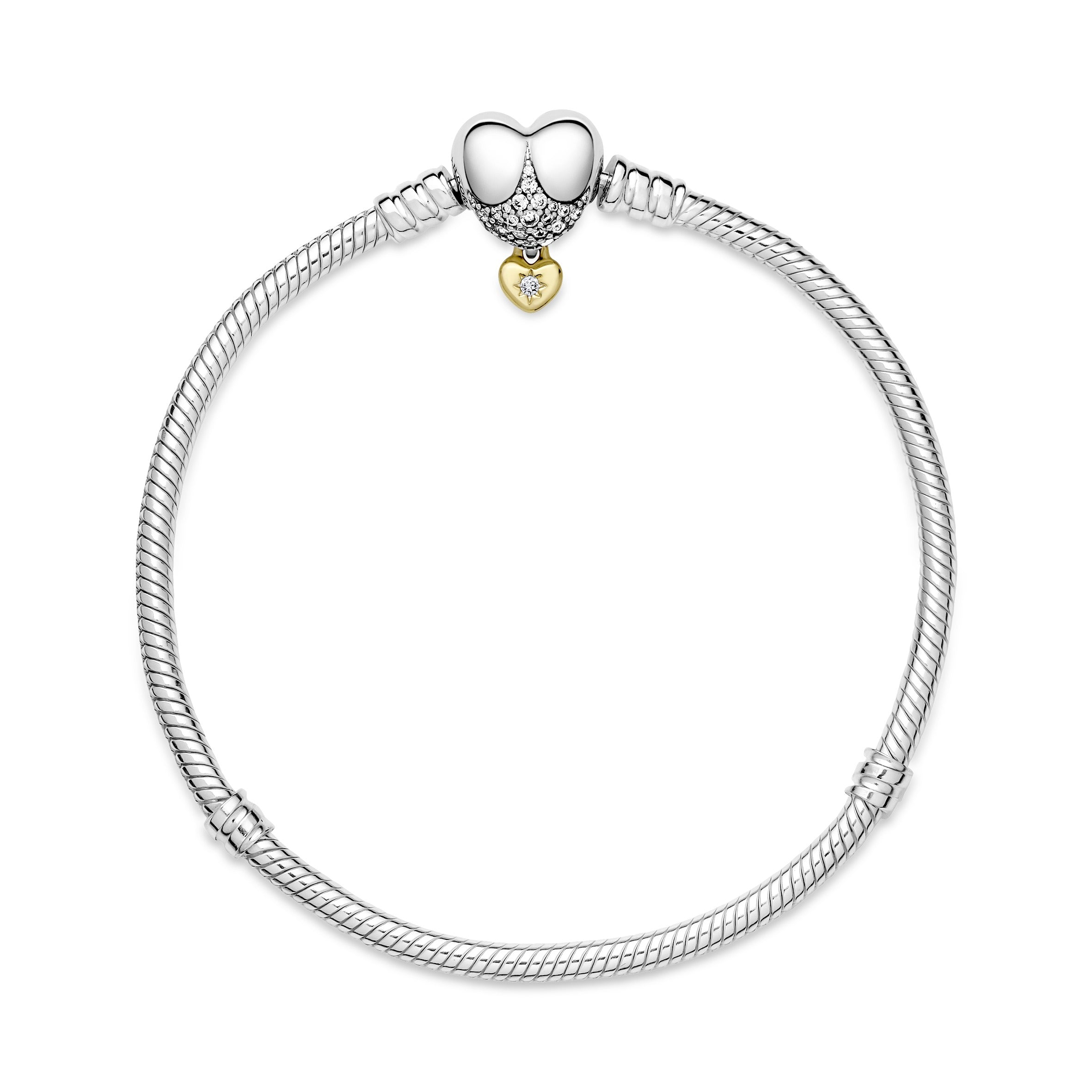 Disney Princess Pandora Moments Heart Snake Chain Bracelet