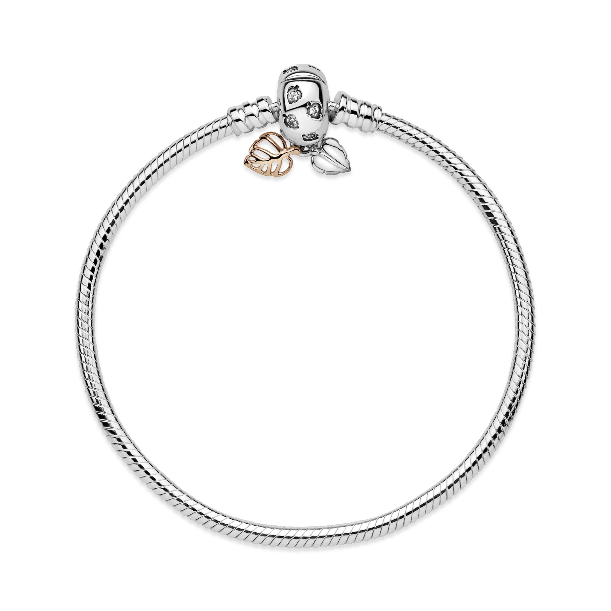Pandora Moments Leaves & Snake Chain Bracelet