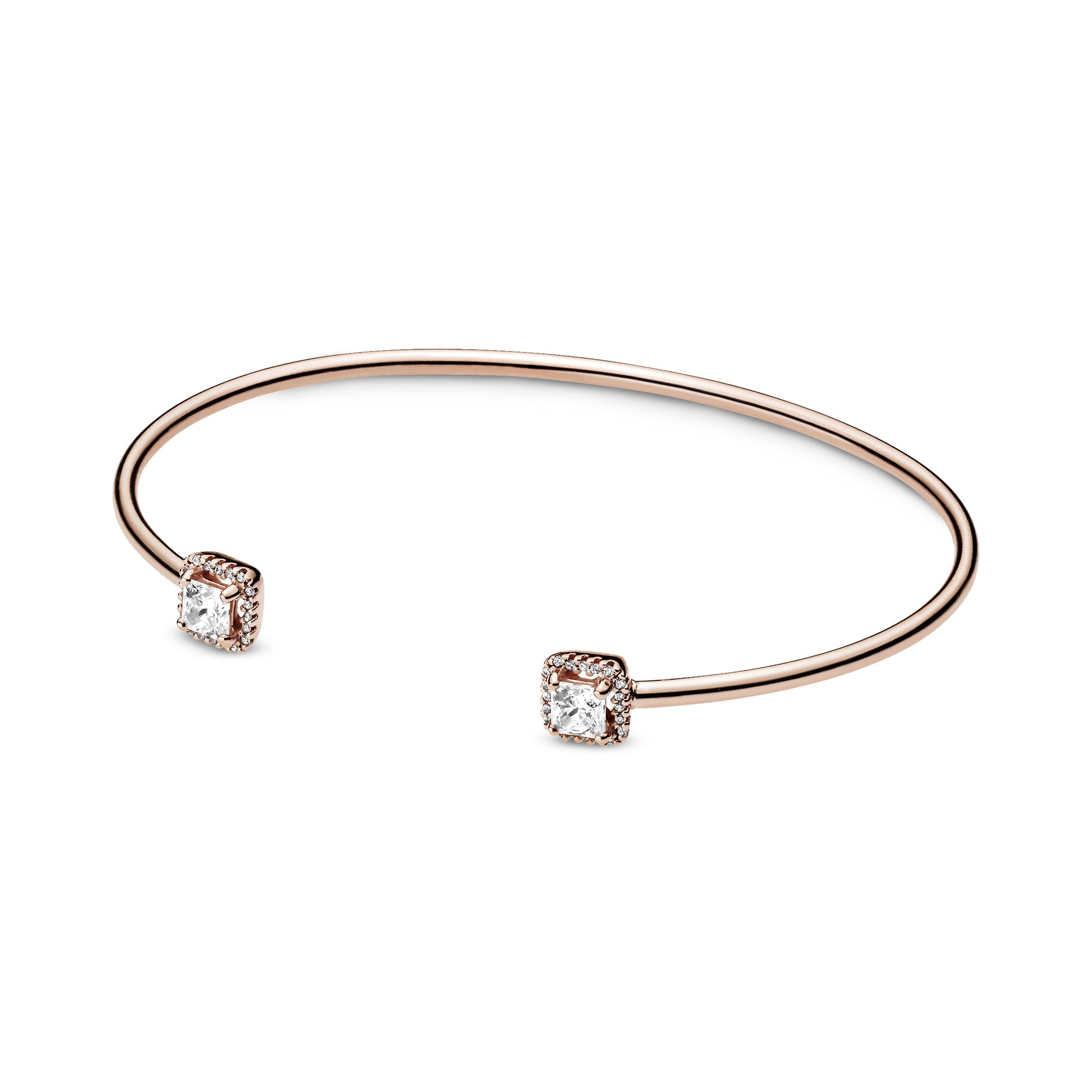 Square Sparkle Open Bangle