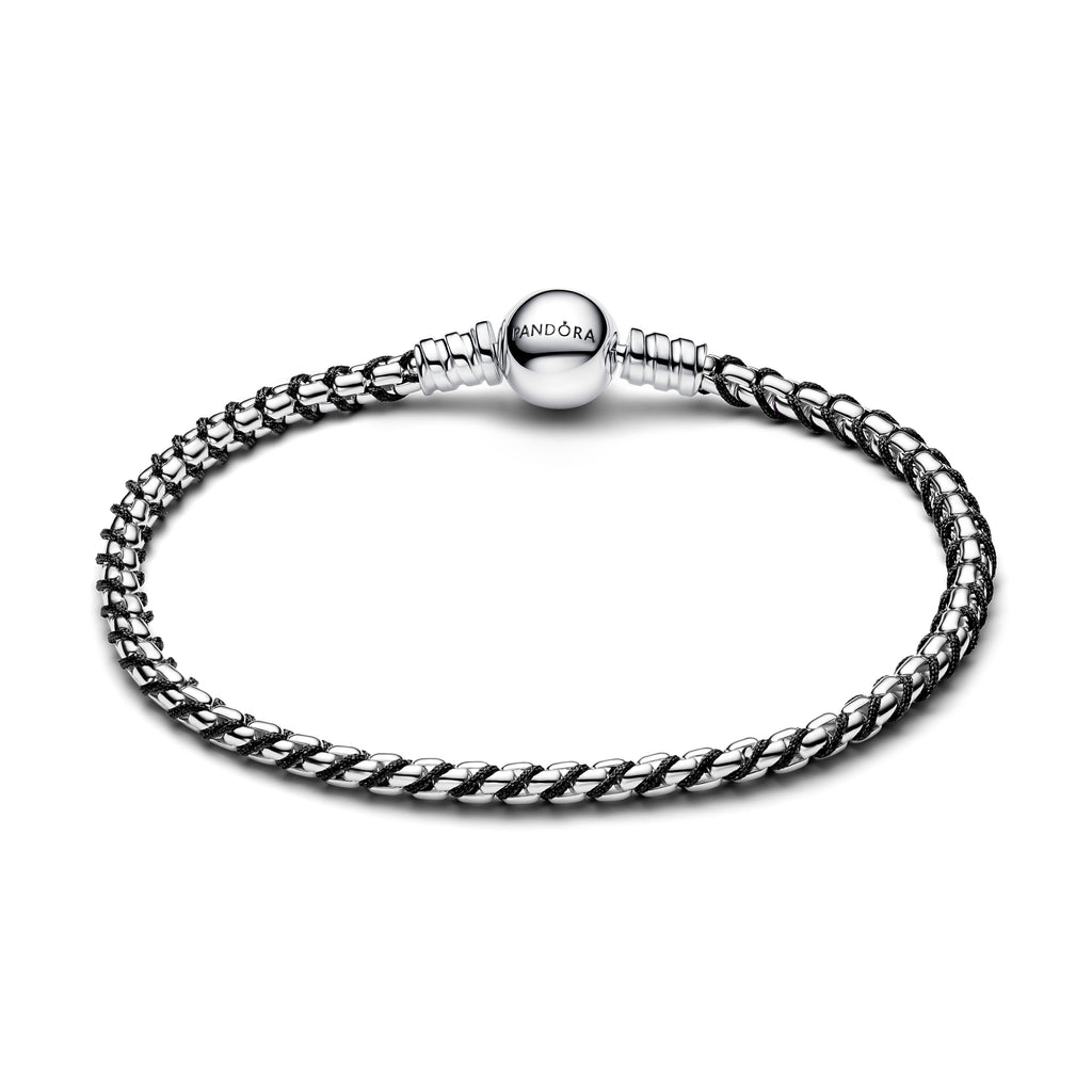 Black Cord Box Chain Bracelet