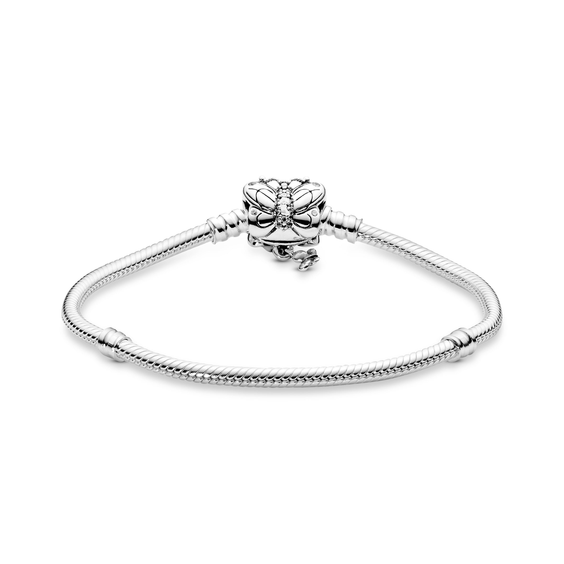 Pandora Moments Butterfly Clasp Snake Chain Bracelet