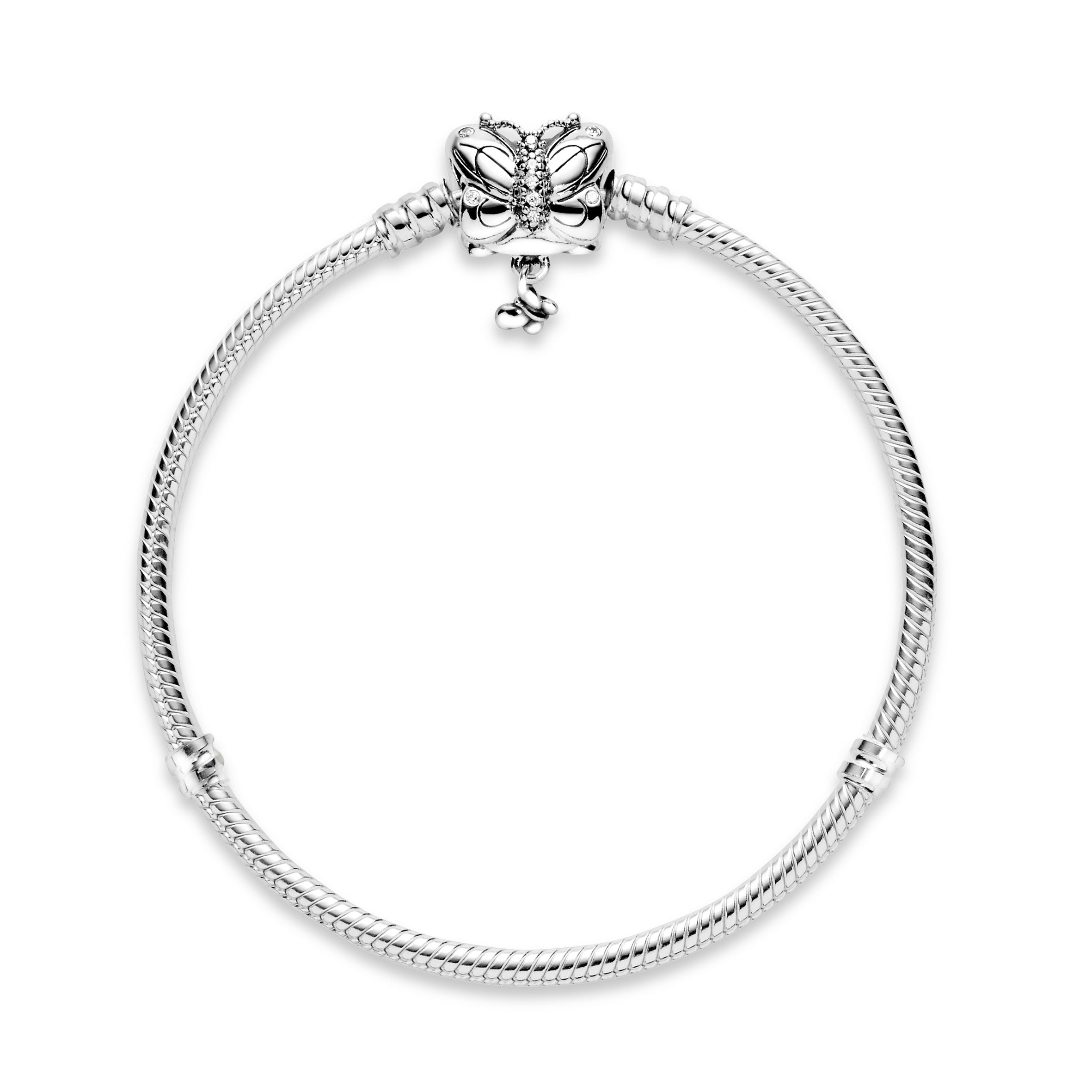 Pandora Moments Butterfly Clasp Snake Chain Bracelet