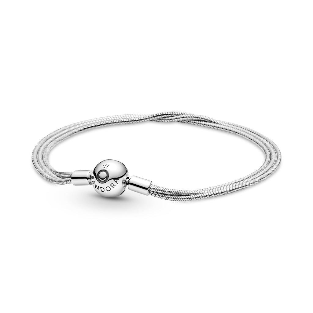 Pandora Moments Multi Snake Sterling Silver Chain Bracelet
