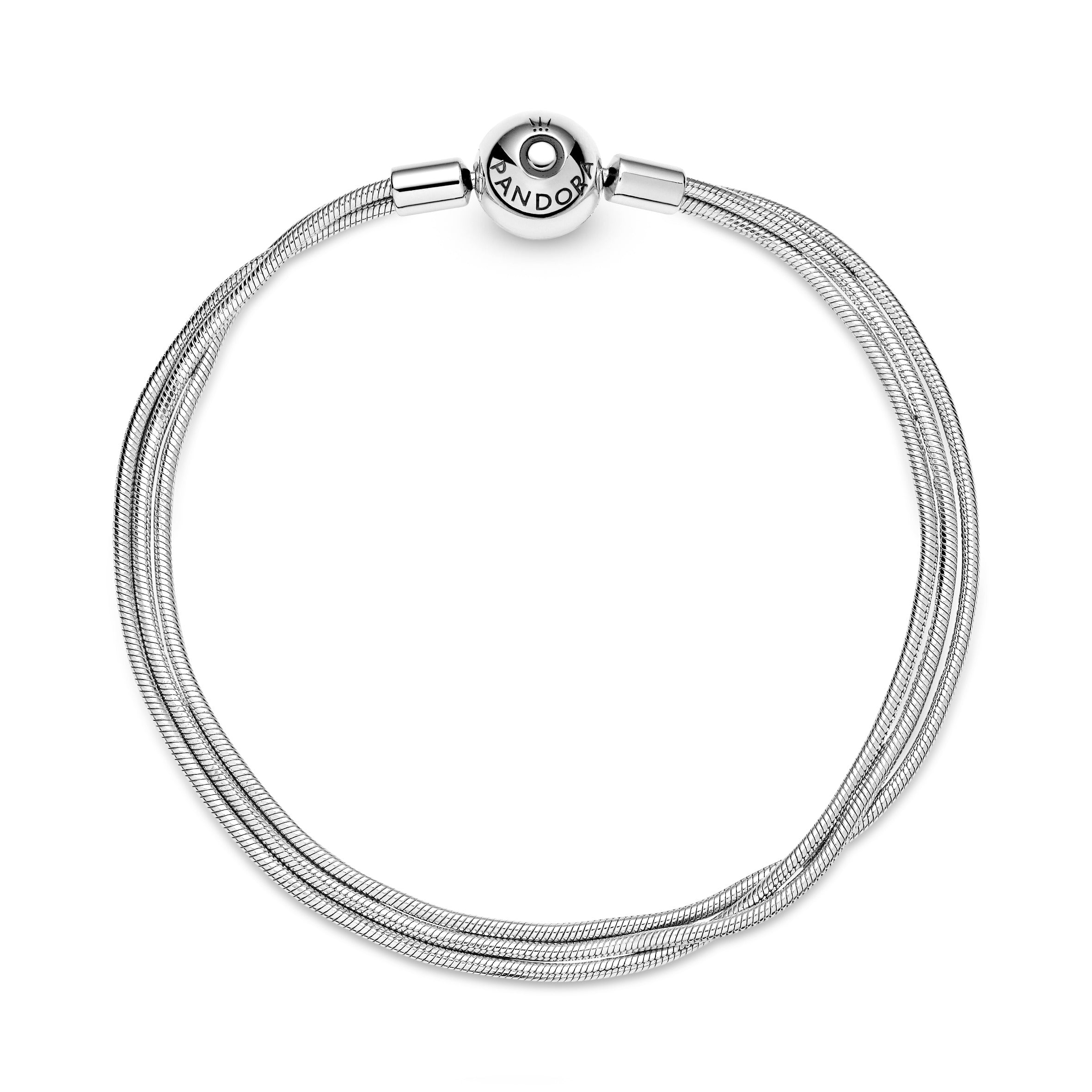 Pandora Moments Multi Snake Sterling Silver Chain Bracelet
