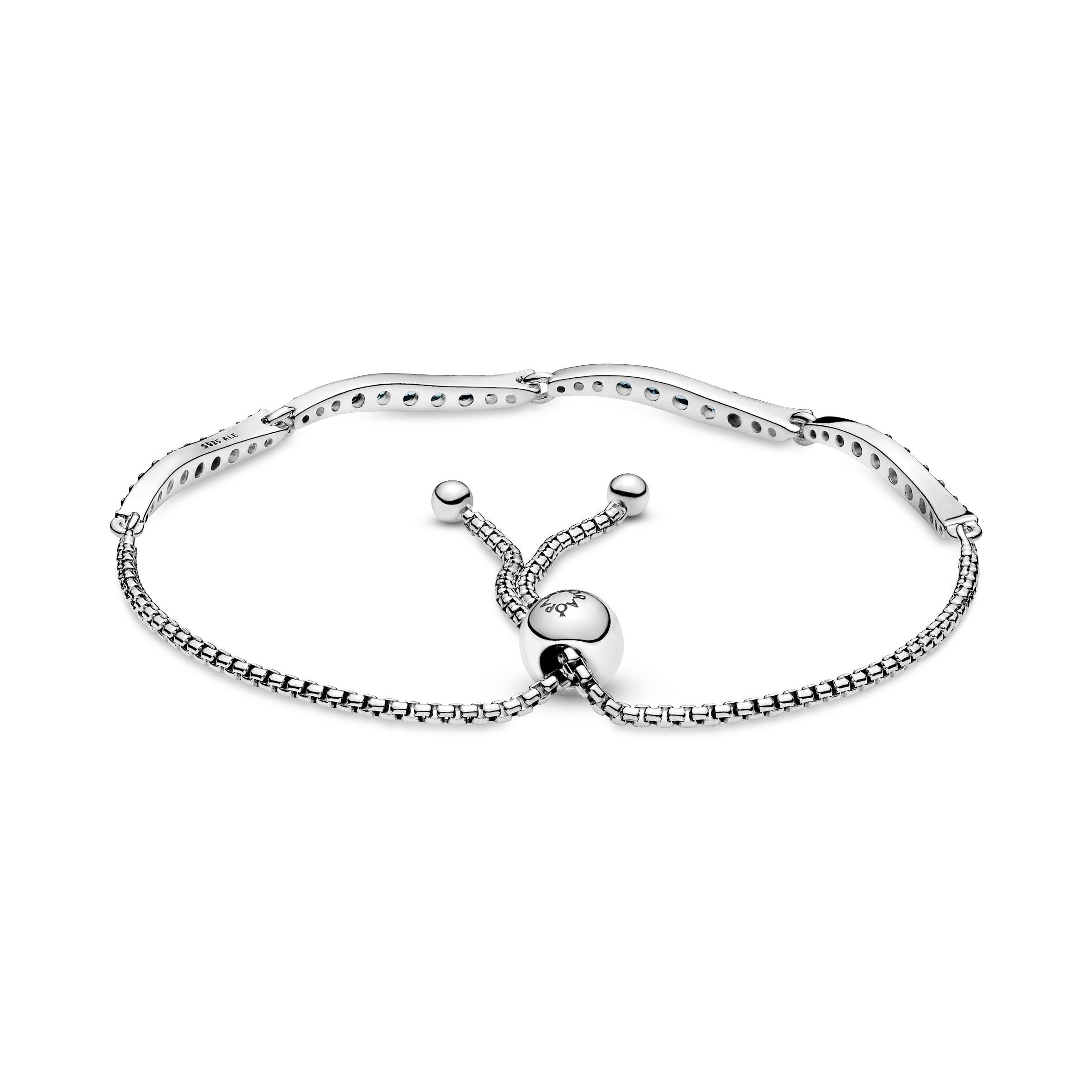 Blue Wavy Slider Bracelet