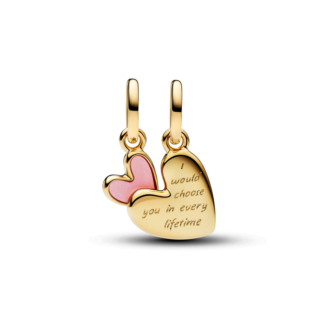 Pink Mother & Daughter Splittable Dangle Charm
