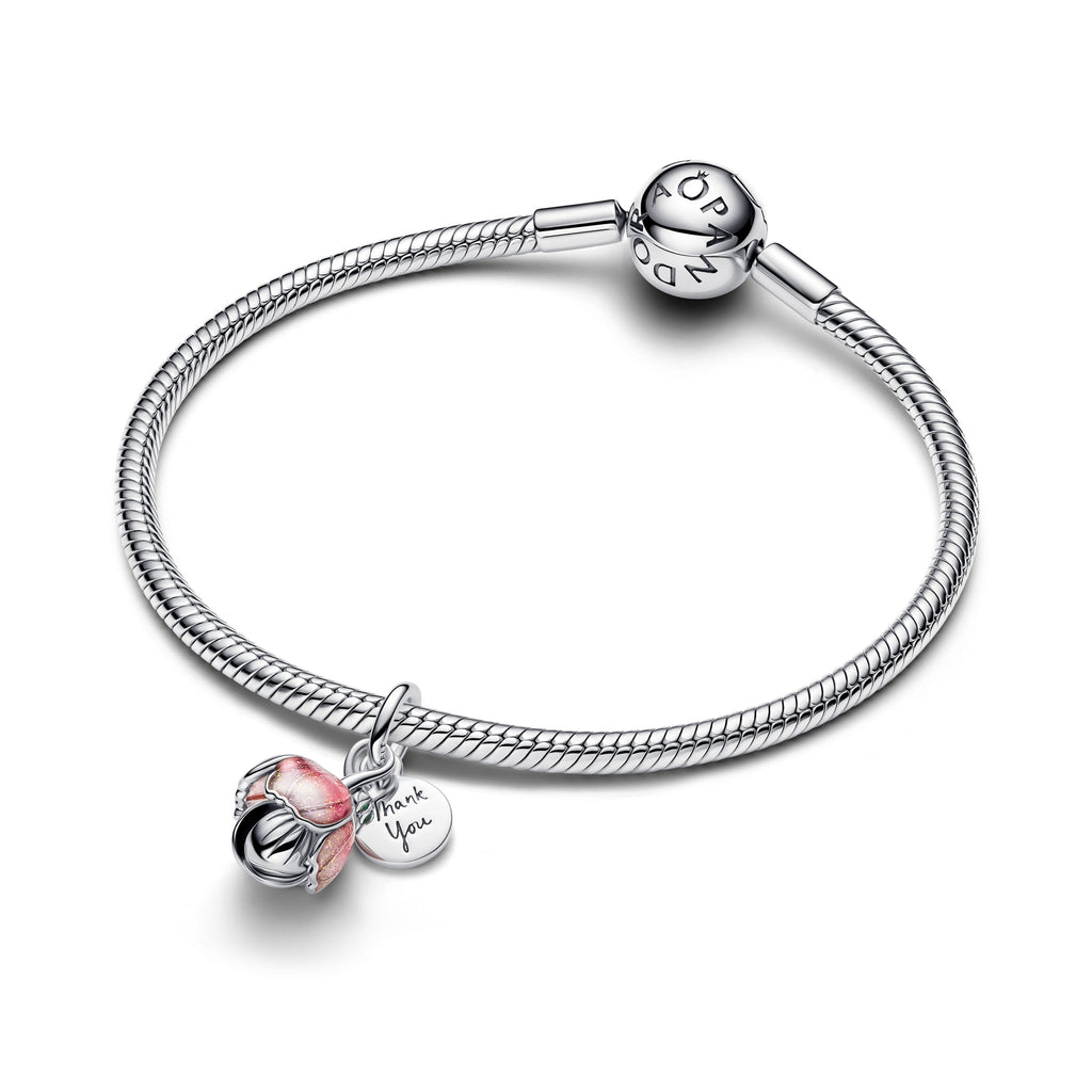 Two-Tone Blooming Flower Dangle Charm