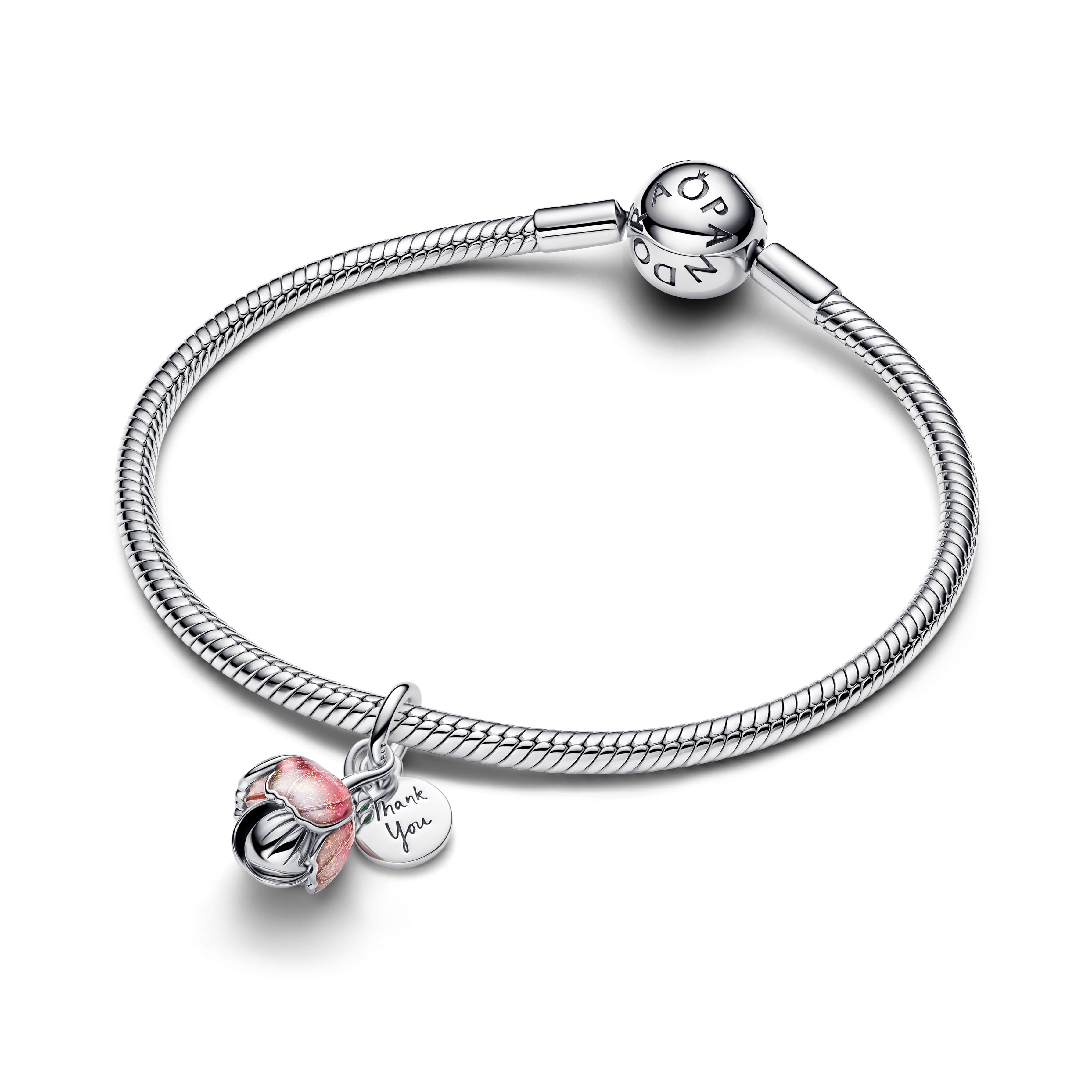 Two-Tone Blooming Flower Dangle Charm