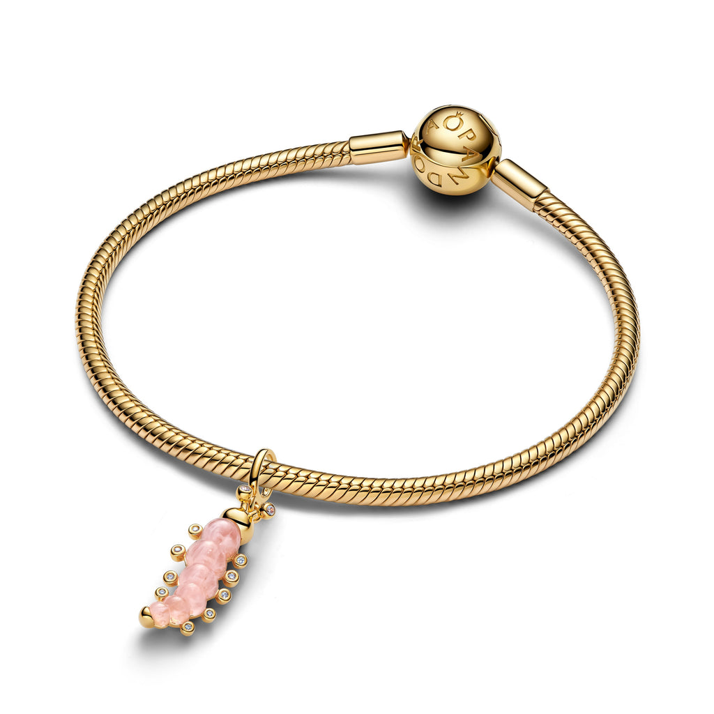 Pink Caterpillar Charm