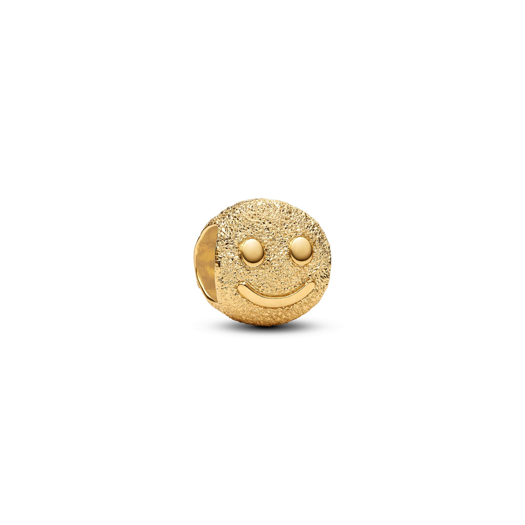 Textured Happy Face Mini Charm