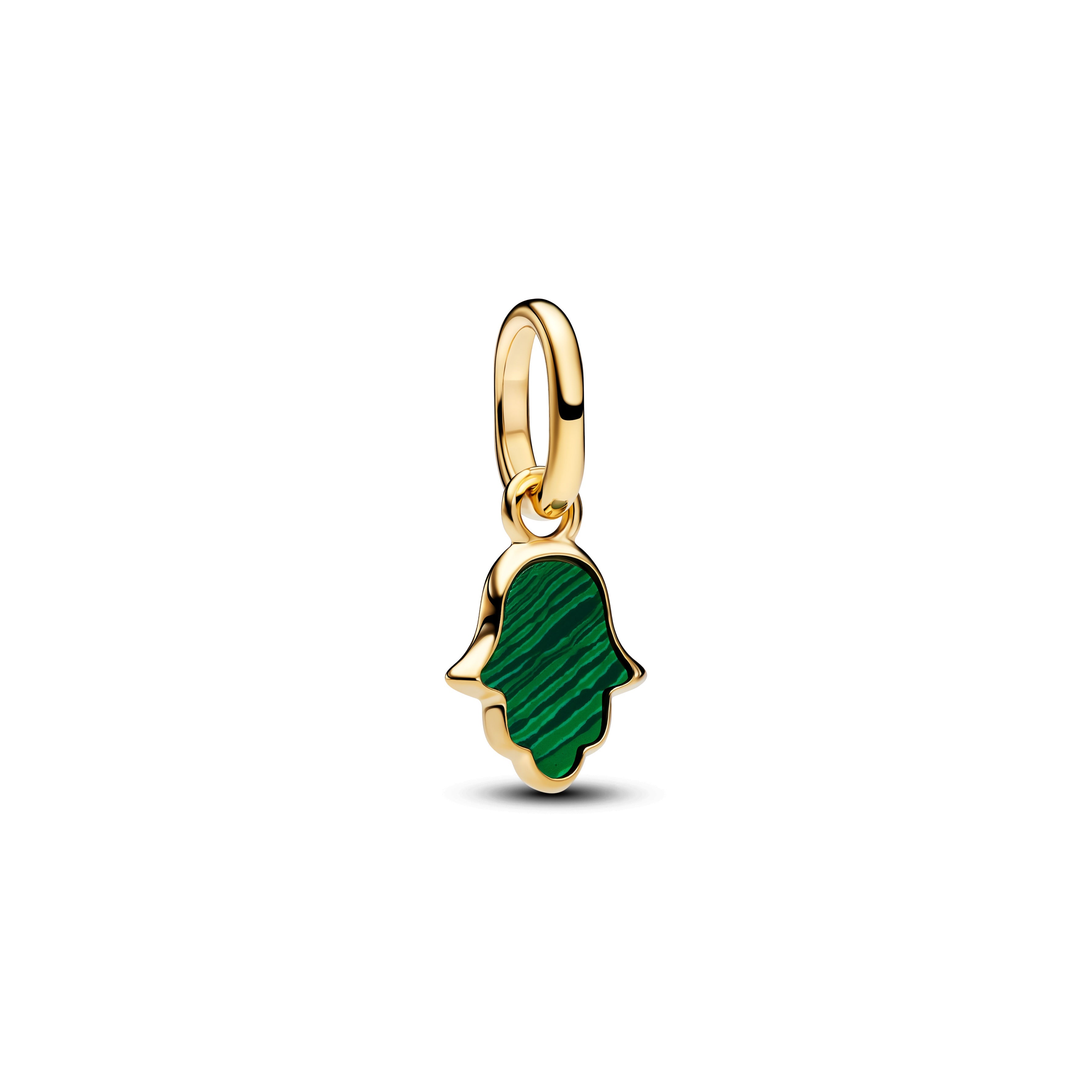 Green Hamsa Hand Mini Dangle Charm
