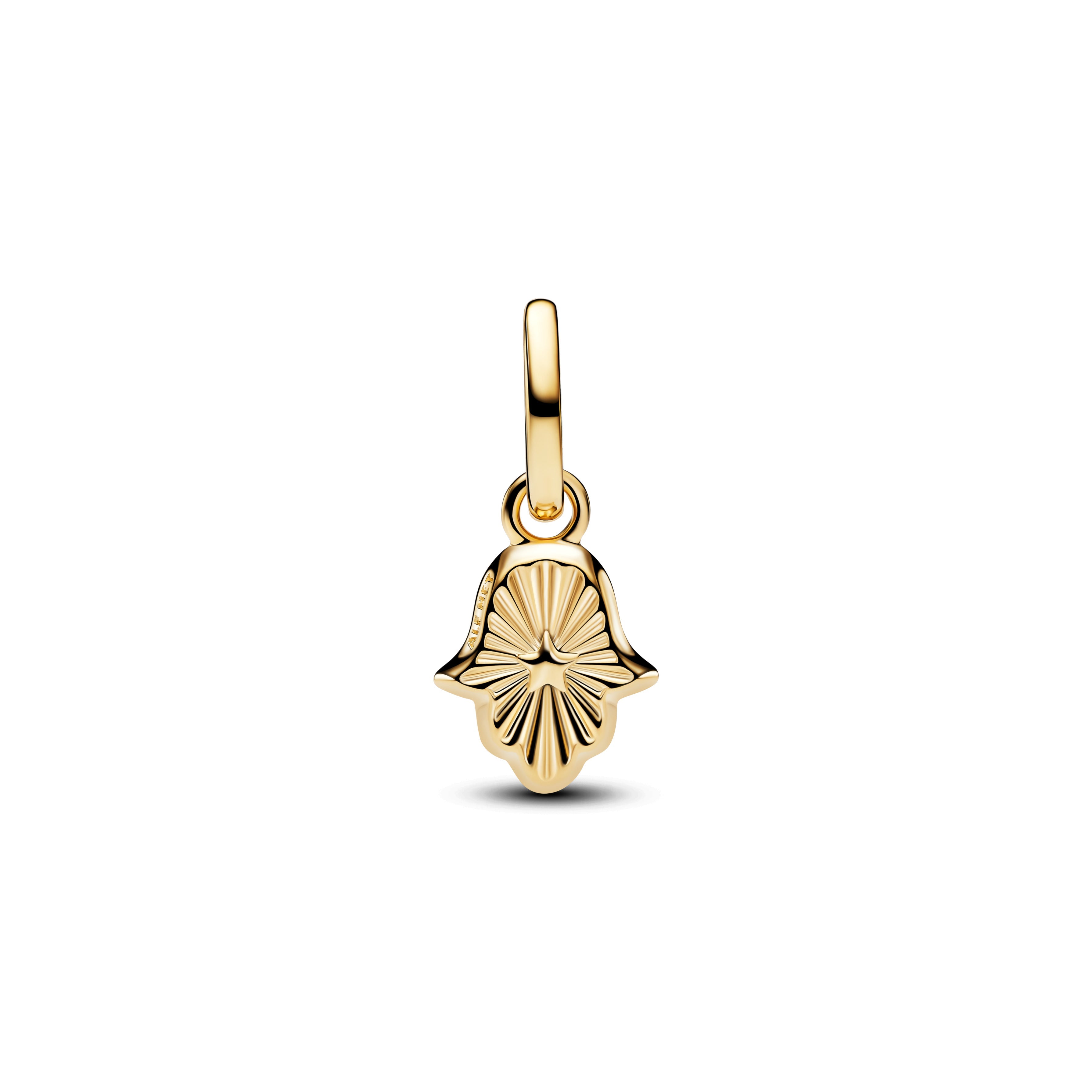 Green Hamsa Hand Mini Dangle Charm