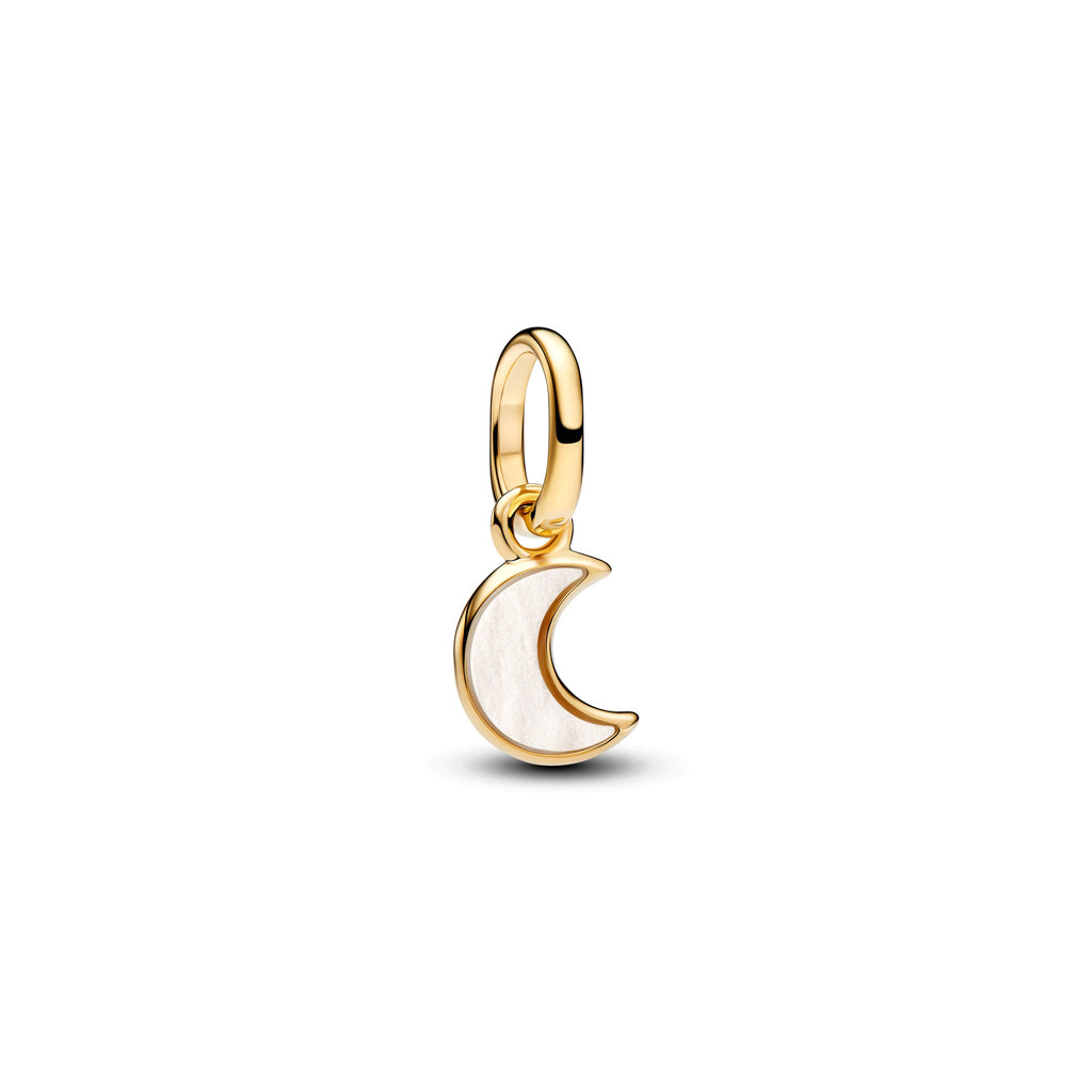 White Crescent Moon Mini Dangle Charm