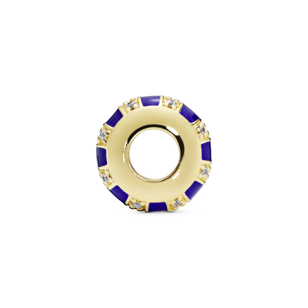 Blue Stripes Spacer Charm