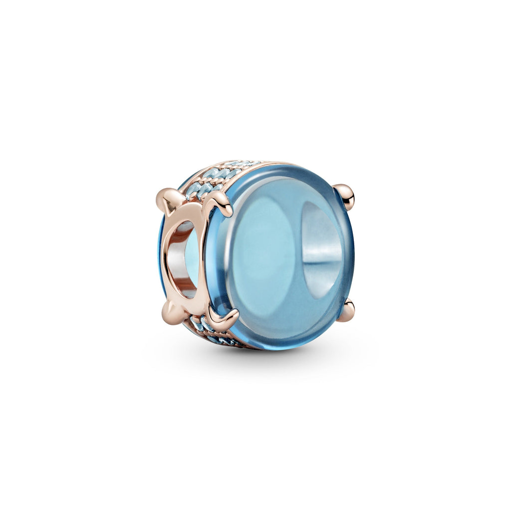 Blue Oval Cabochon Charm