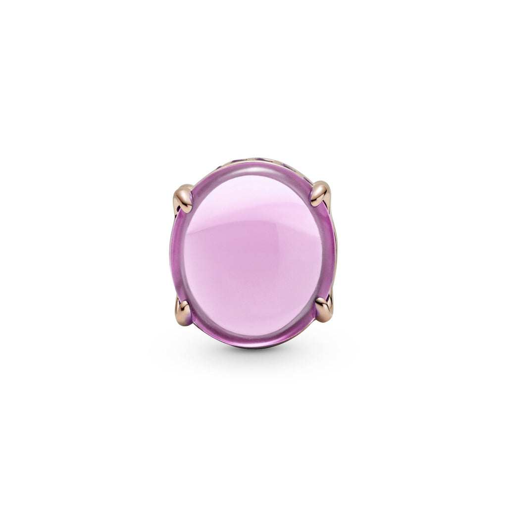 Pink Oval Cabochon Charm