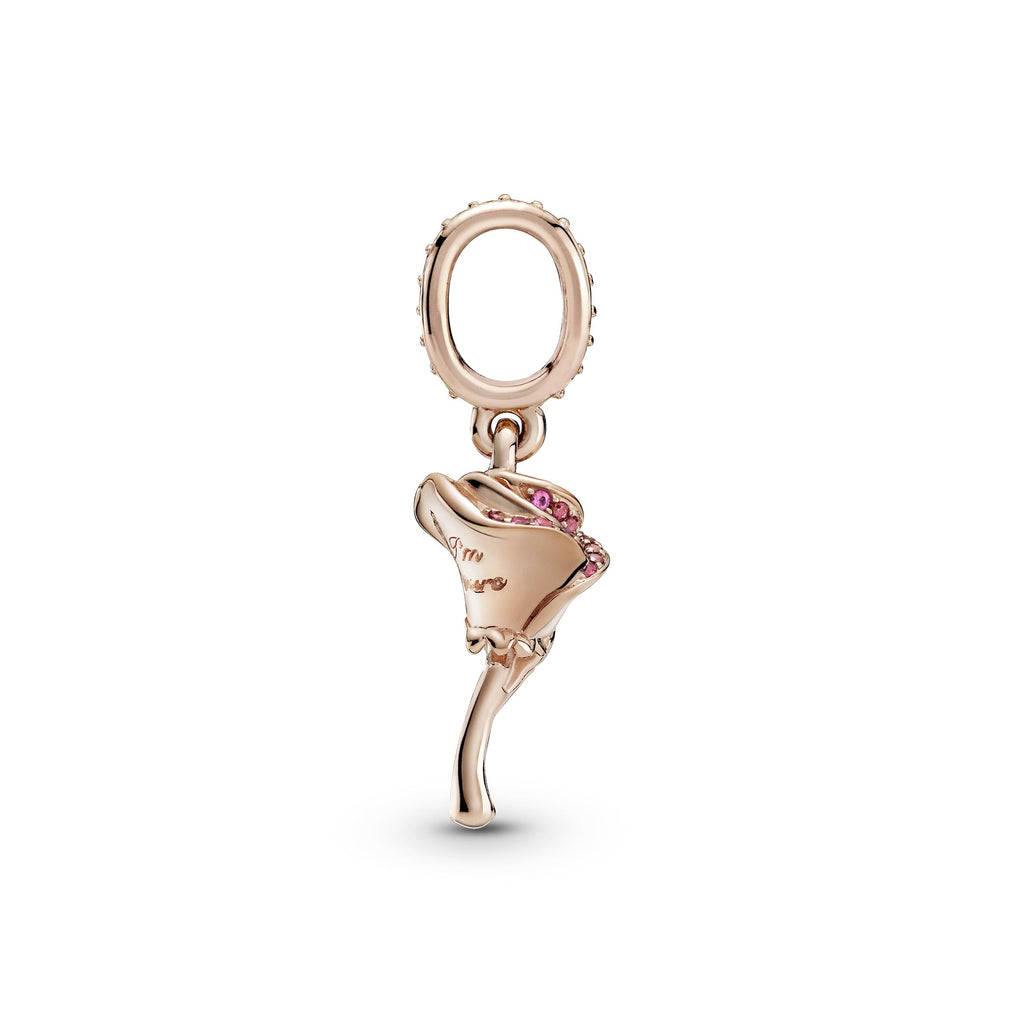 Rose Flower Dangle Charm