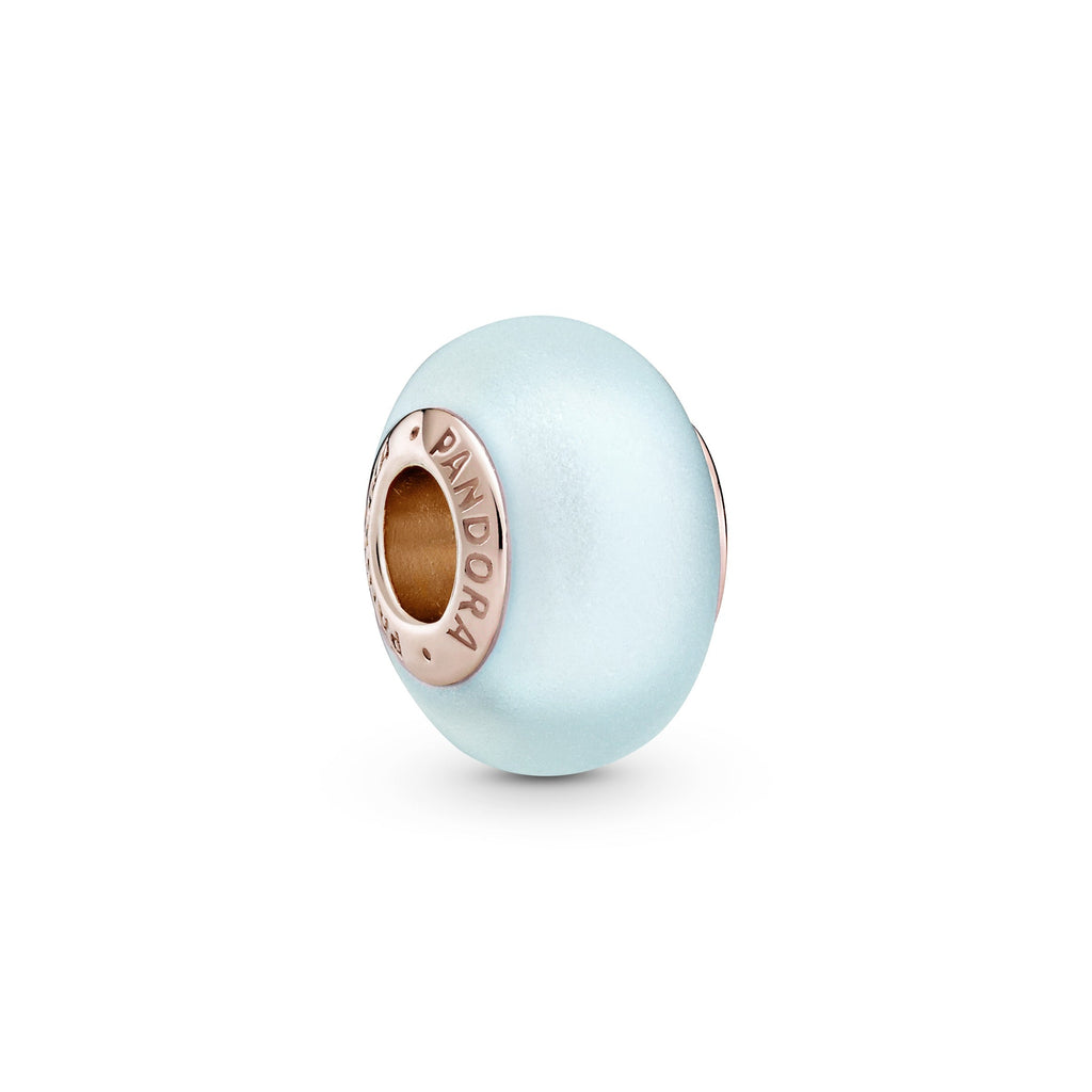 Matte Blue Murano Glass Charm