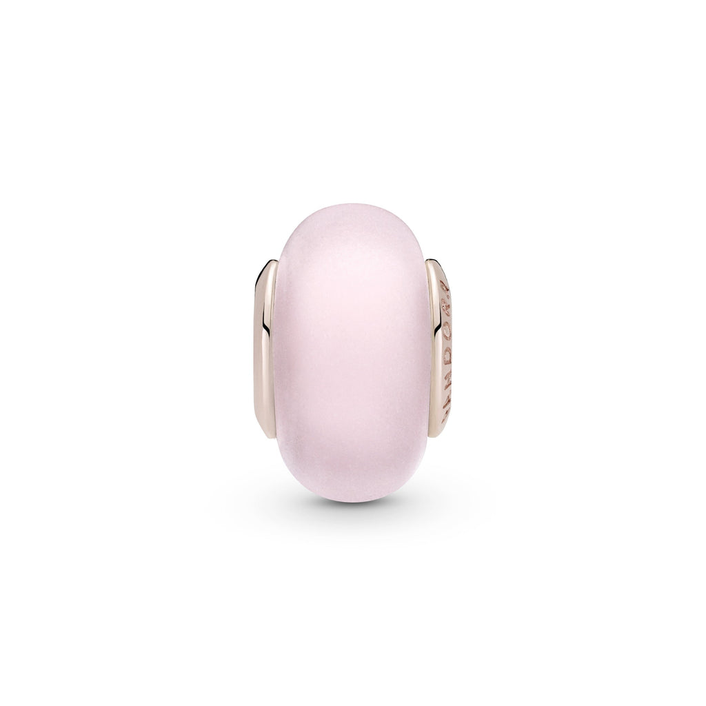 Matte Pink Murano Glass Charm