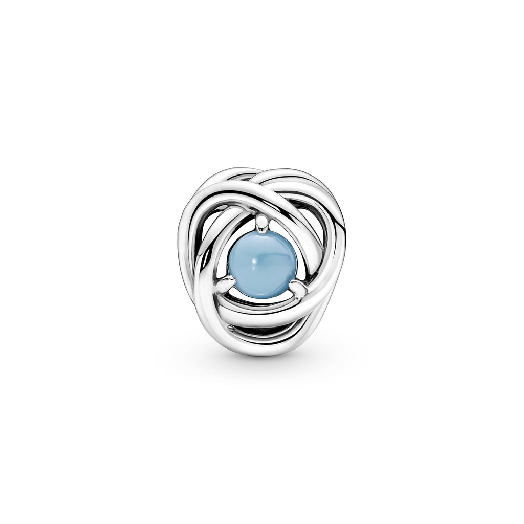 Turquoise Blue Eternity Circle Charm