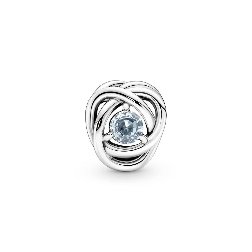 Sea Aqua Blue Eternity Circle Charm