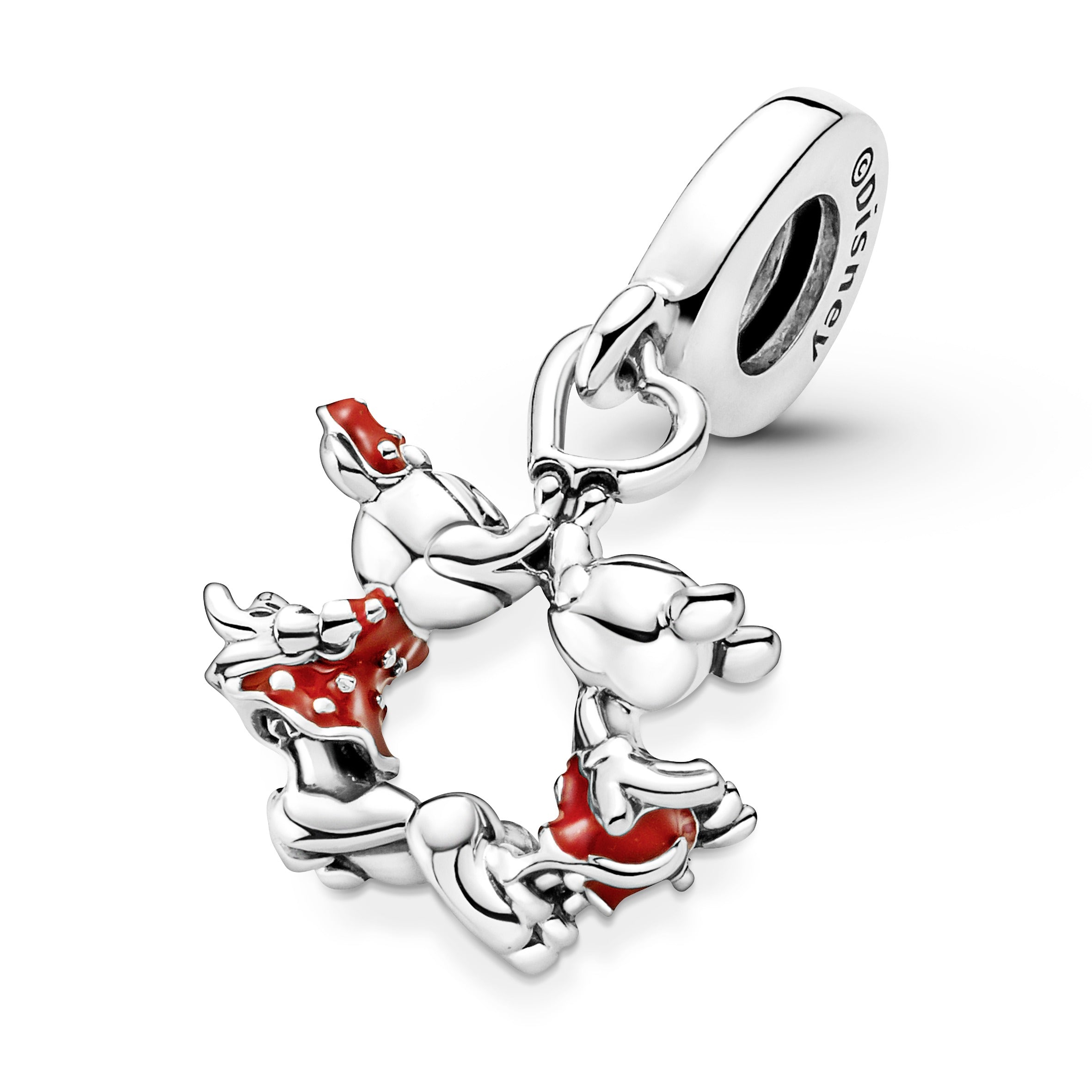 Disney Mickey Mouse & Minnie Mouse Kissing Dangle Charm