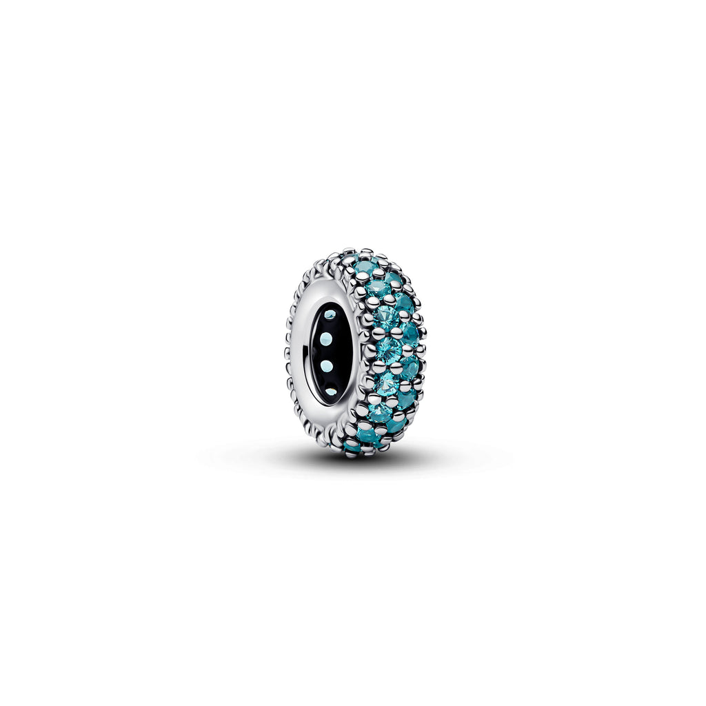 Ice Blue Stone Spacer Charm