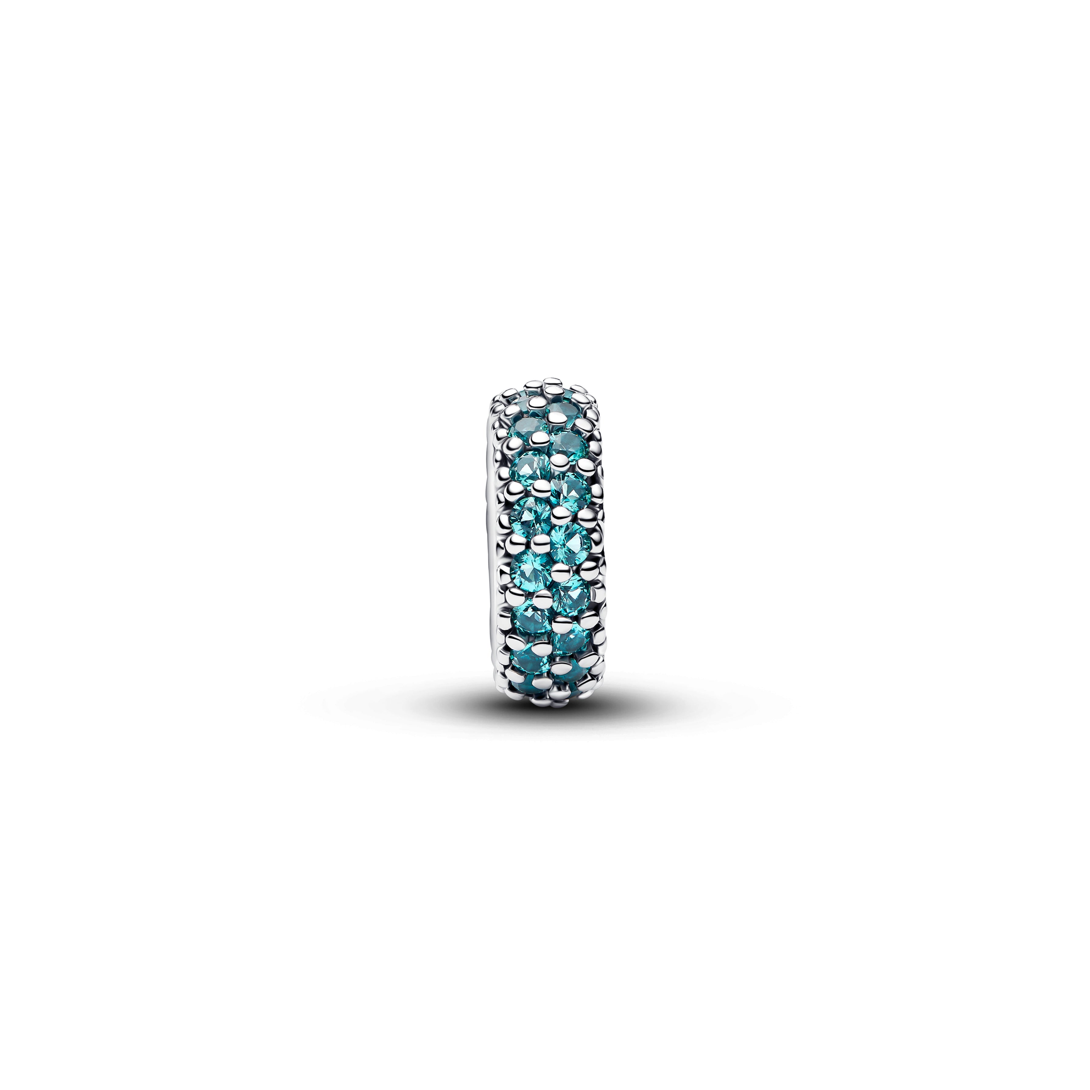 Ice Blue Stone Spacer Charm