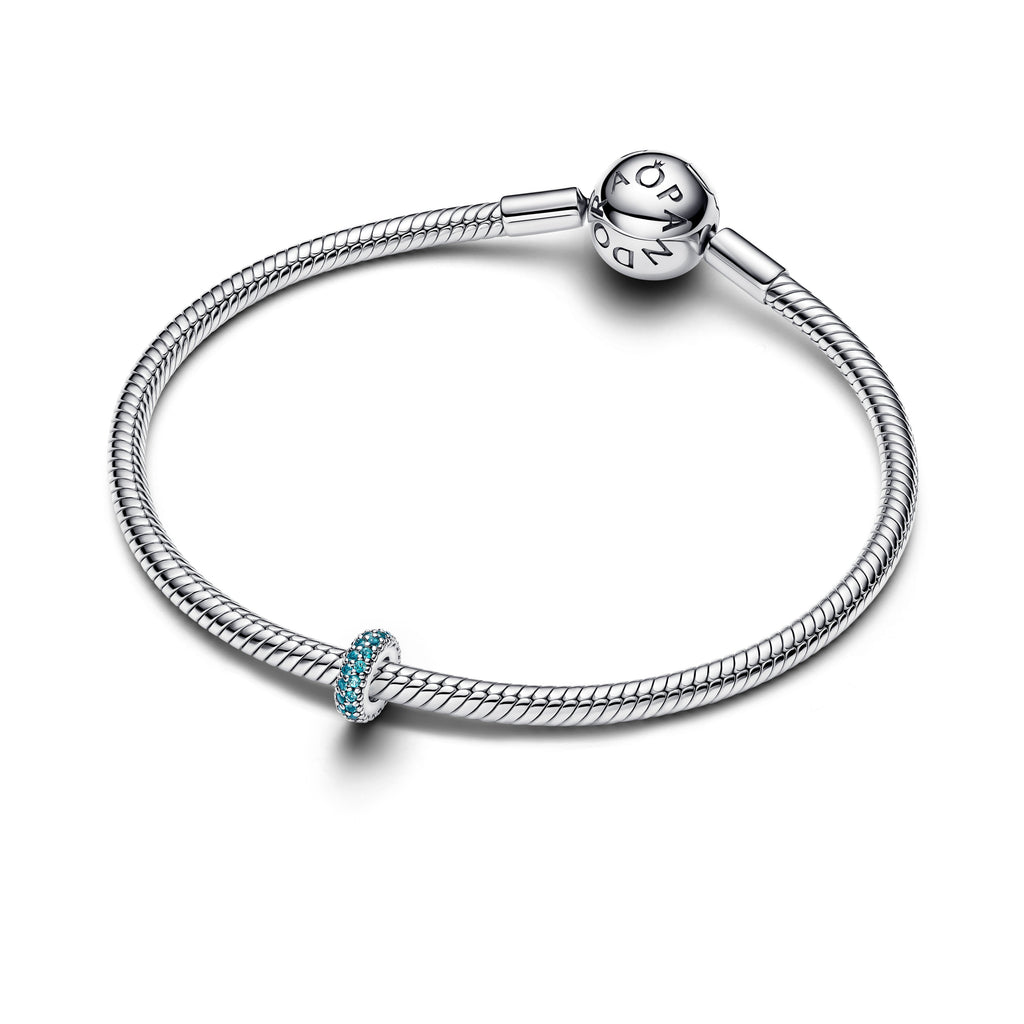 Ice Blue Stone Spacer Charm