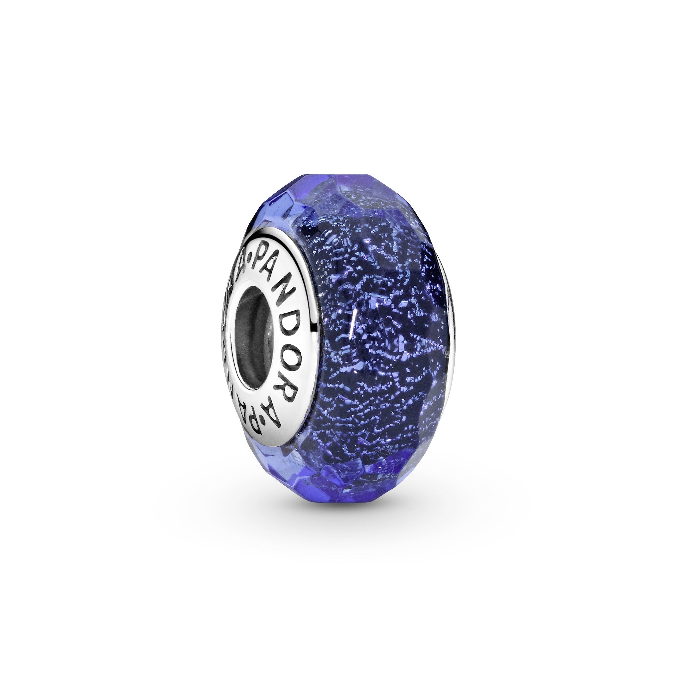 Faceted Blue Murano Glass Charm
