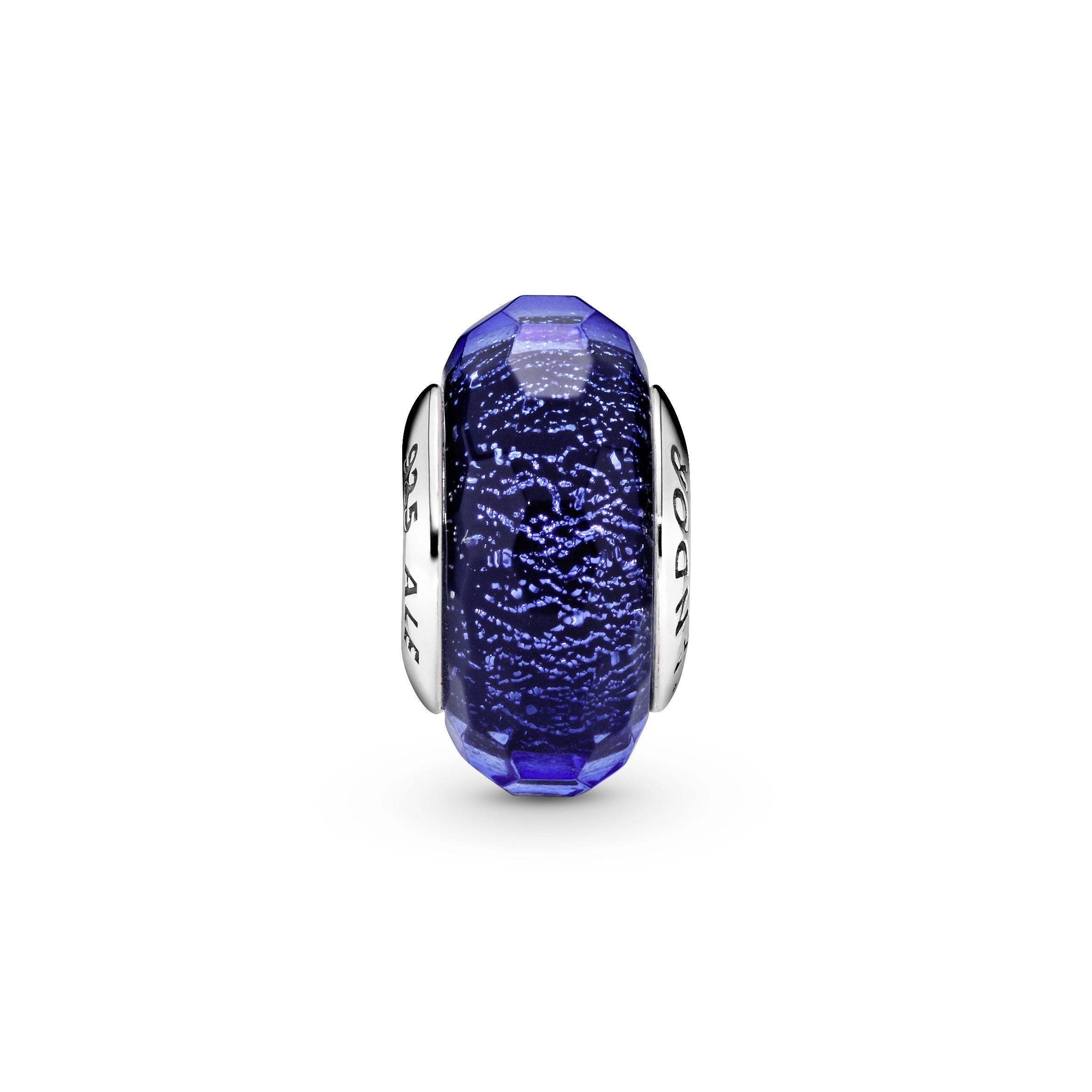 Faceted Blue Murano Glass Charm