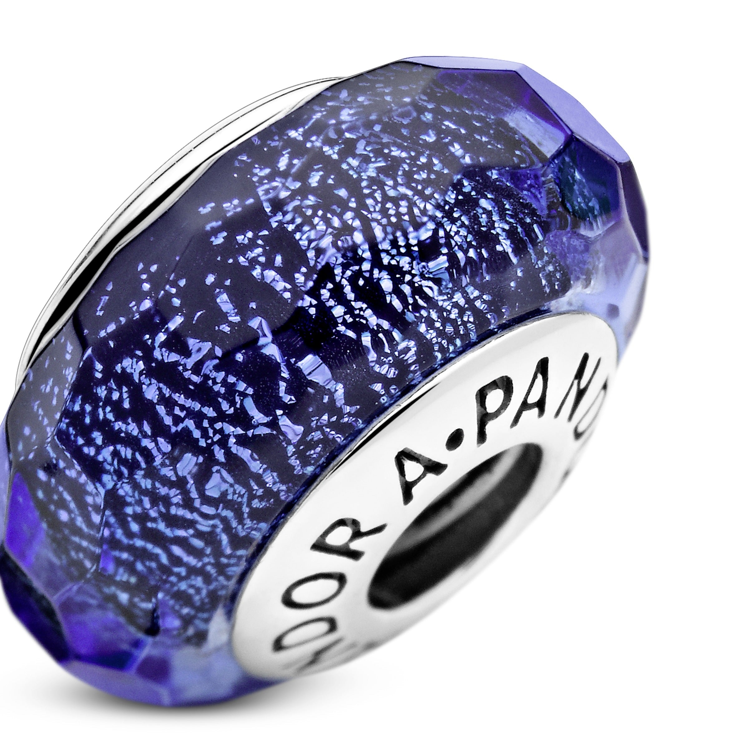 Faceted Blue Murano Glass Charm