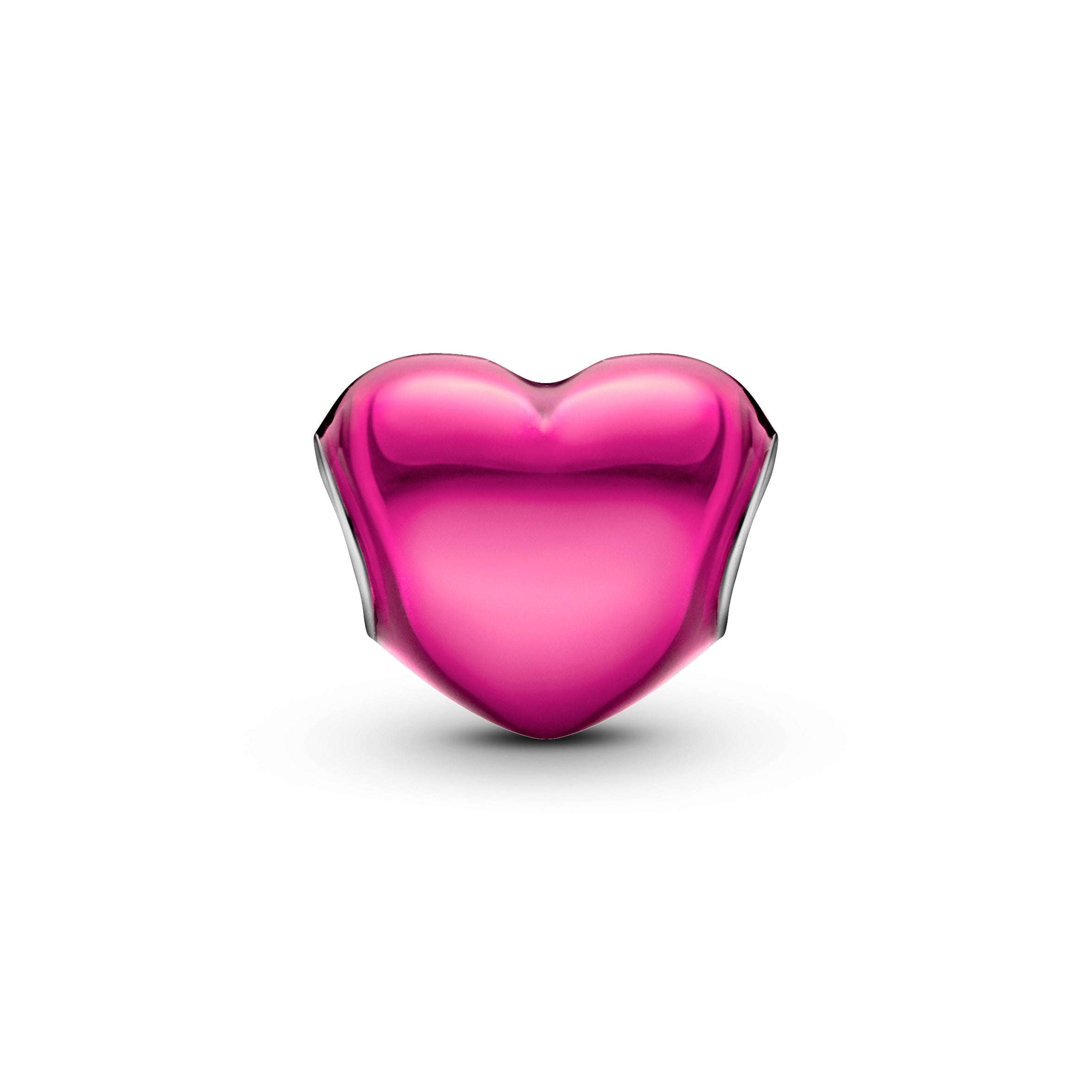 Metallic Pink Heart Charm