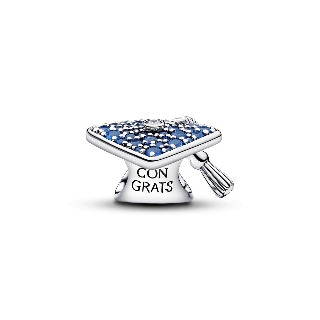 Sparkling Blue 2026 Graduation Cap Charm