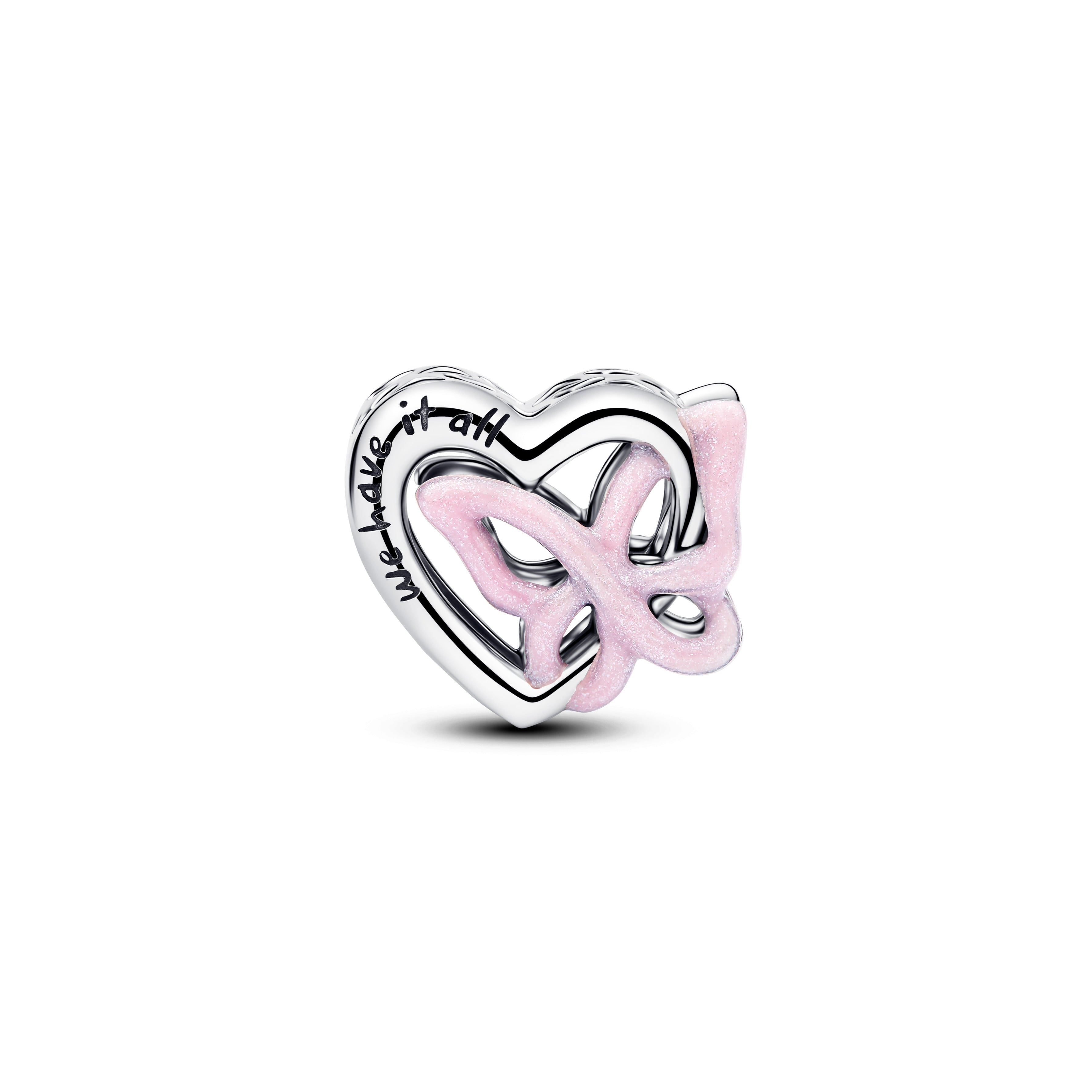 Entwined Heart & Butterfly Charm