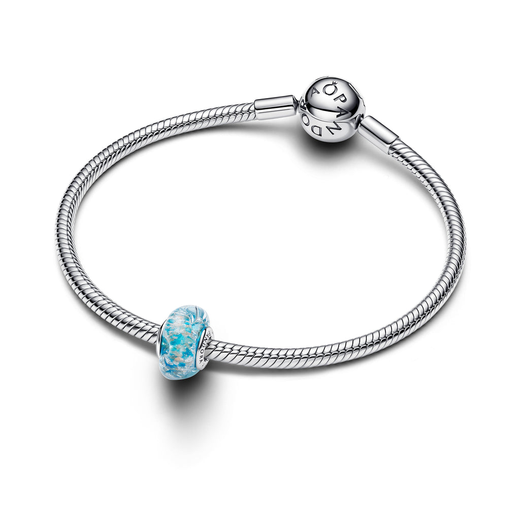 Turquoise Murano Glass & Glitter Charm