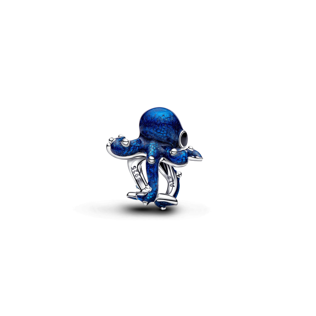Blue Octopus Charm