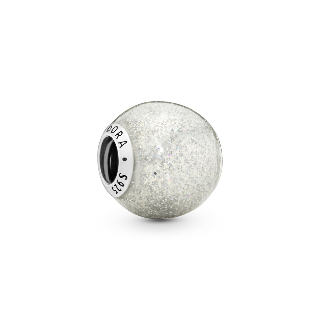Silvery Glitter Charm