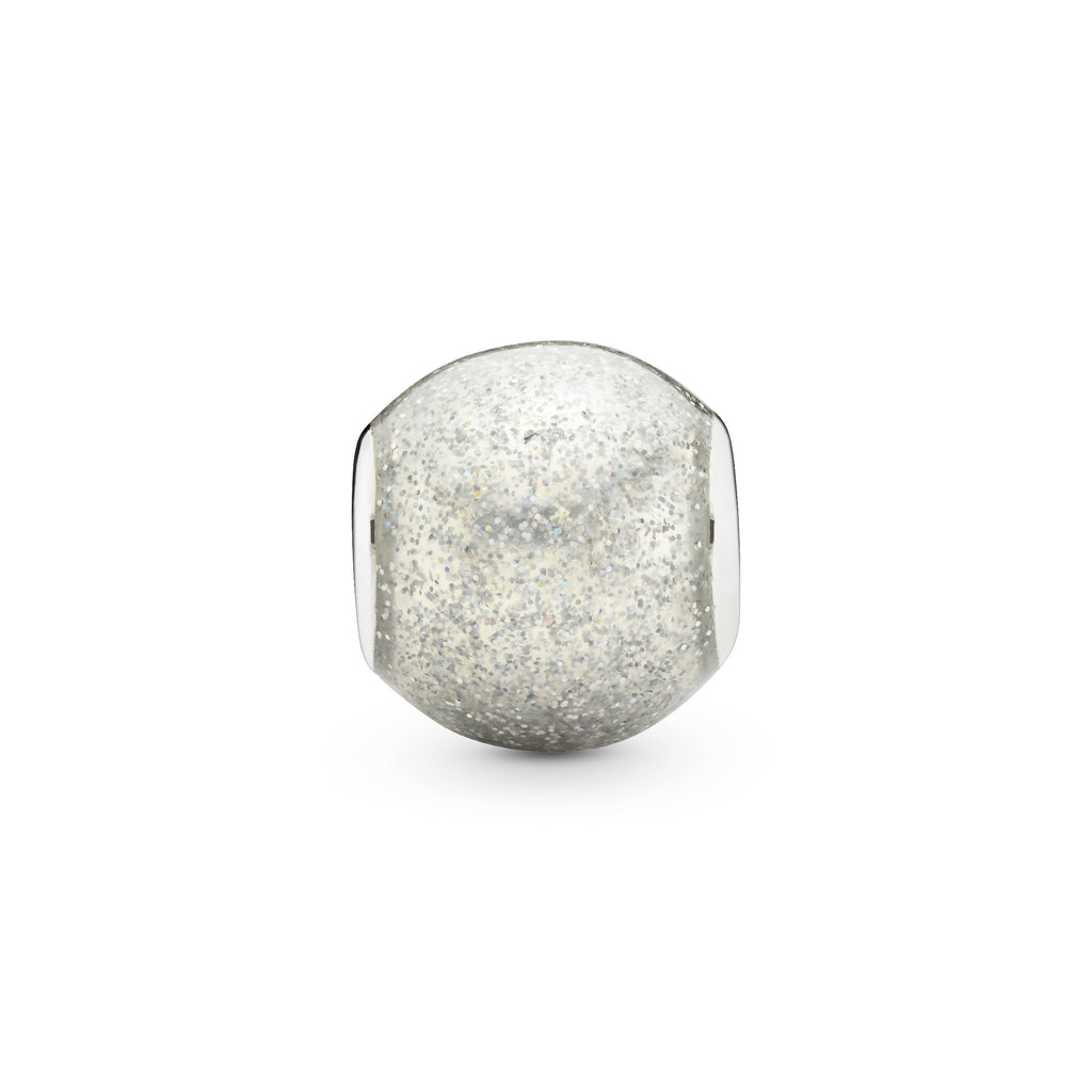 Silvery Glitter Charm