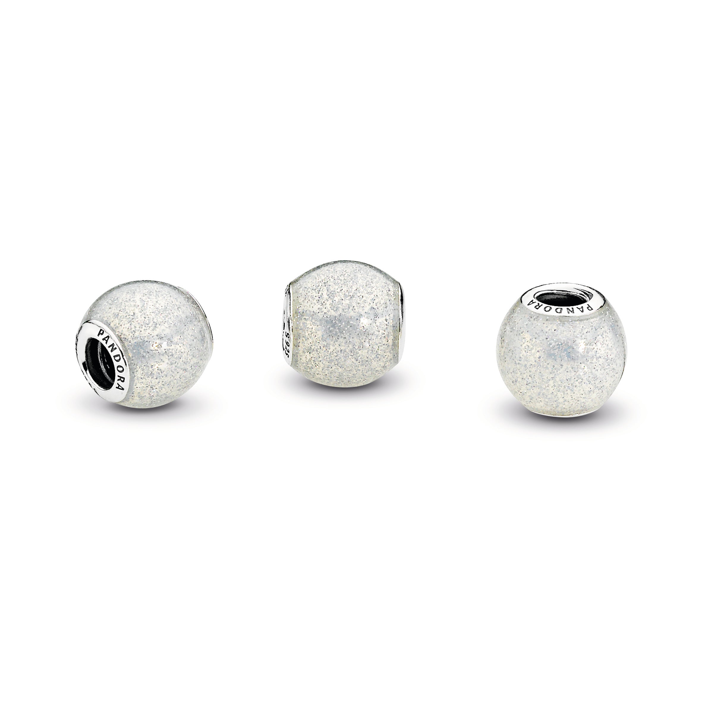 Silvery Glitter Charm