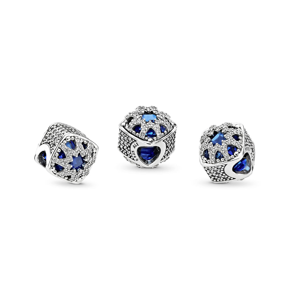 Square Blue Star Charm