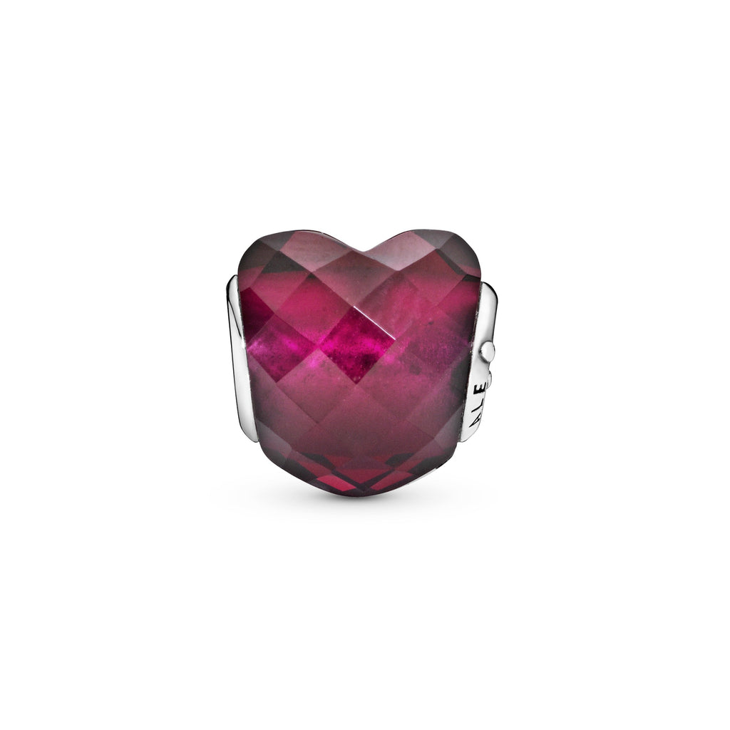 Fuchsia Pink Heart Charm