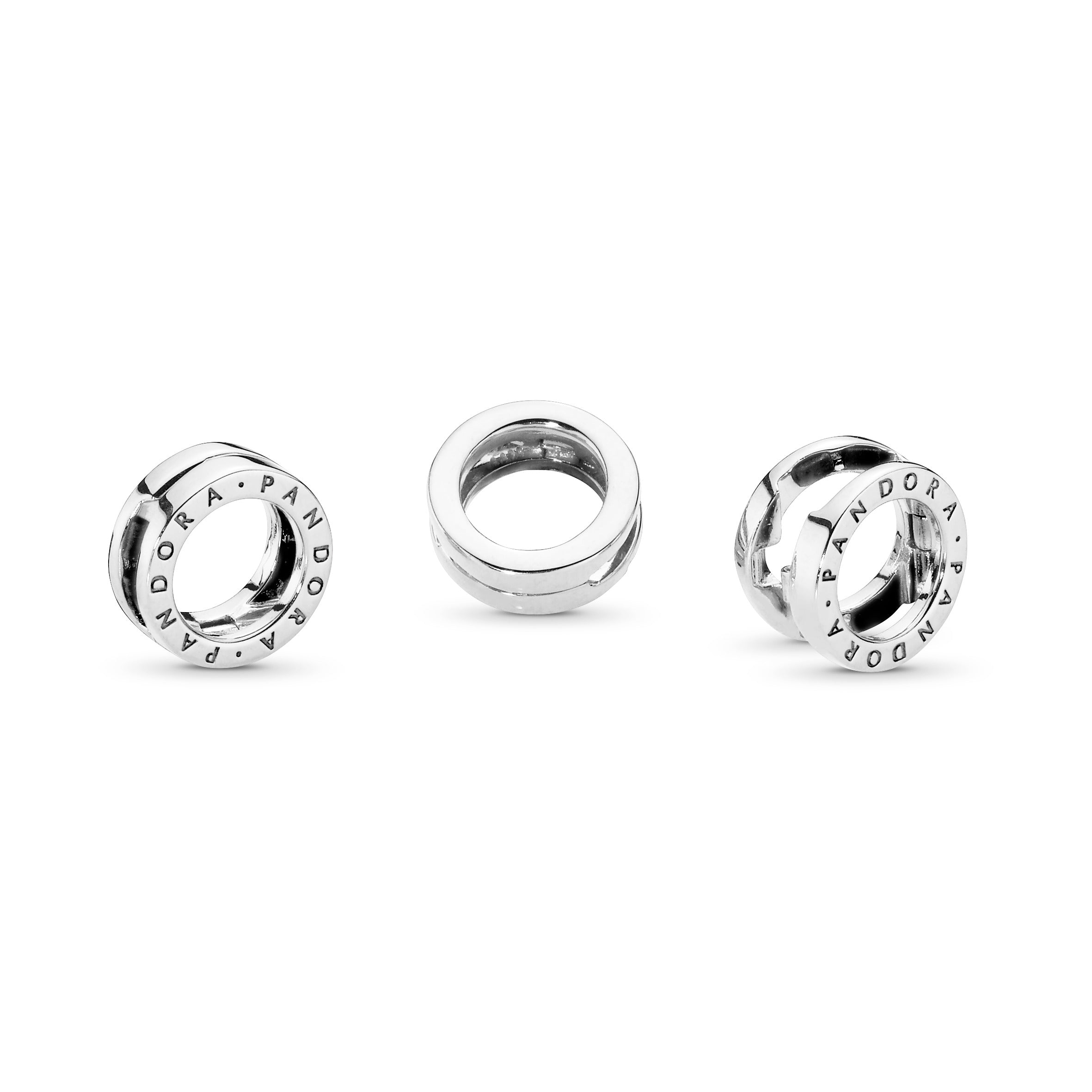 Pandora Logo Circle Clip Charm