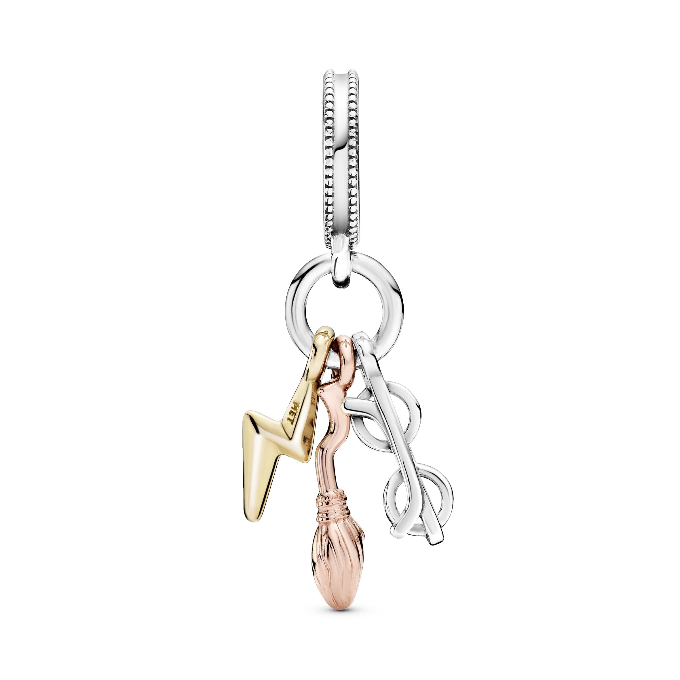 Harry Potter, Glasses, Nimbus 2000 & Lightning Bolt Dangle Charm