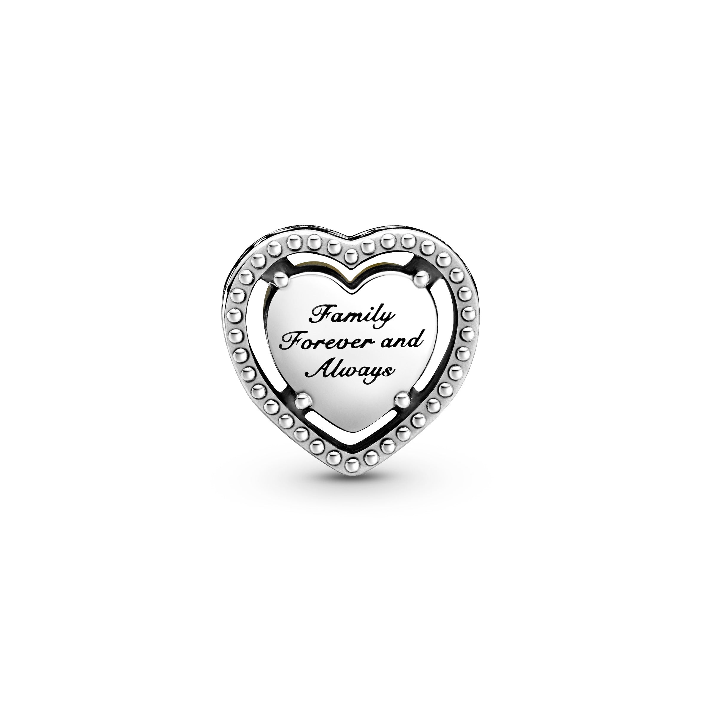 Openwork Heart & Family Tree Charm