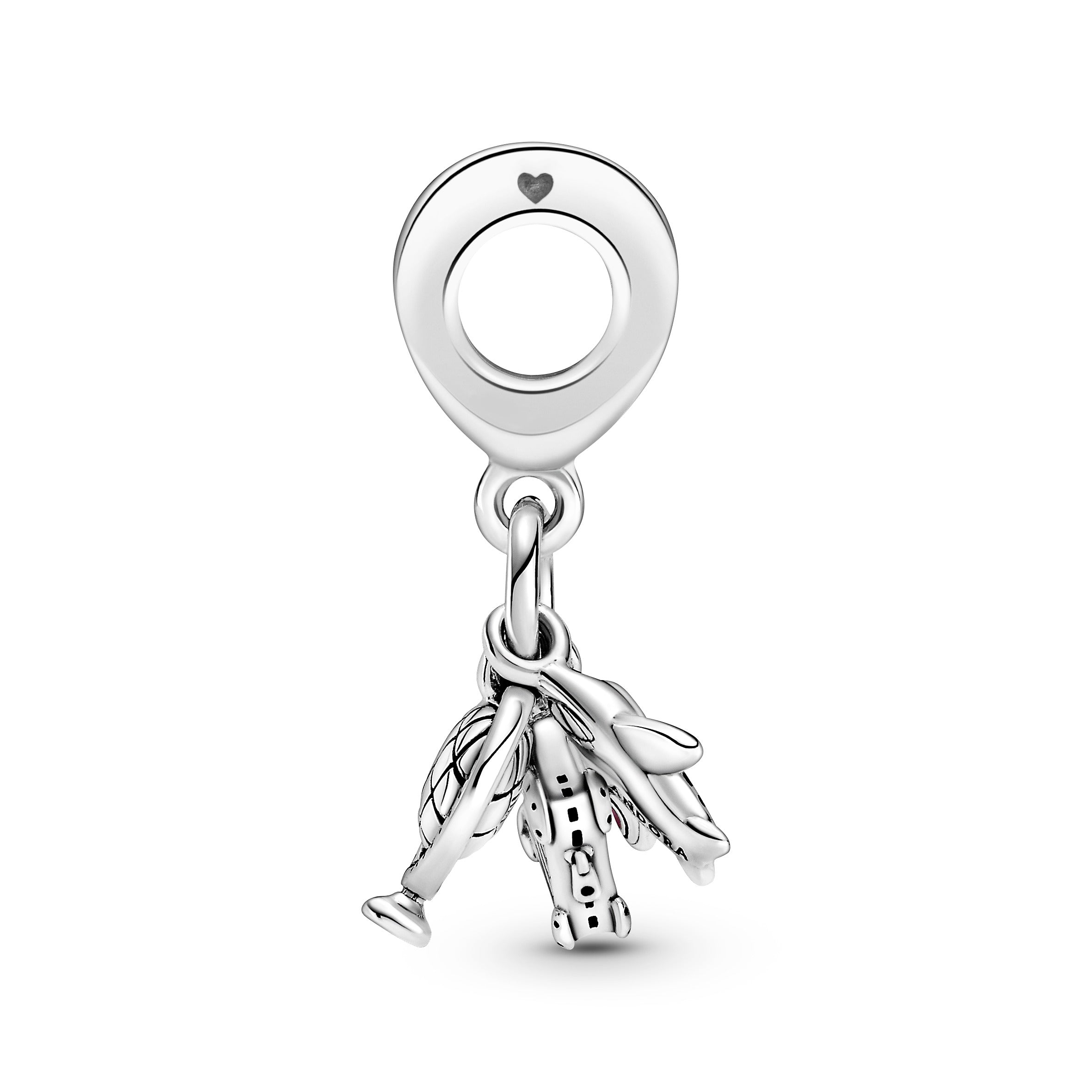 Airplane, Globe & Suitcase Dangle Charm