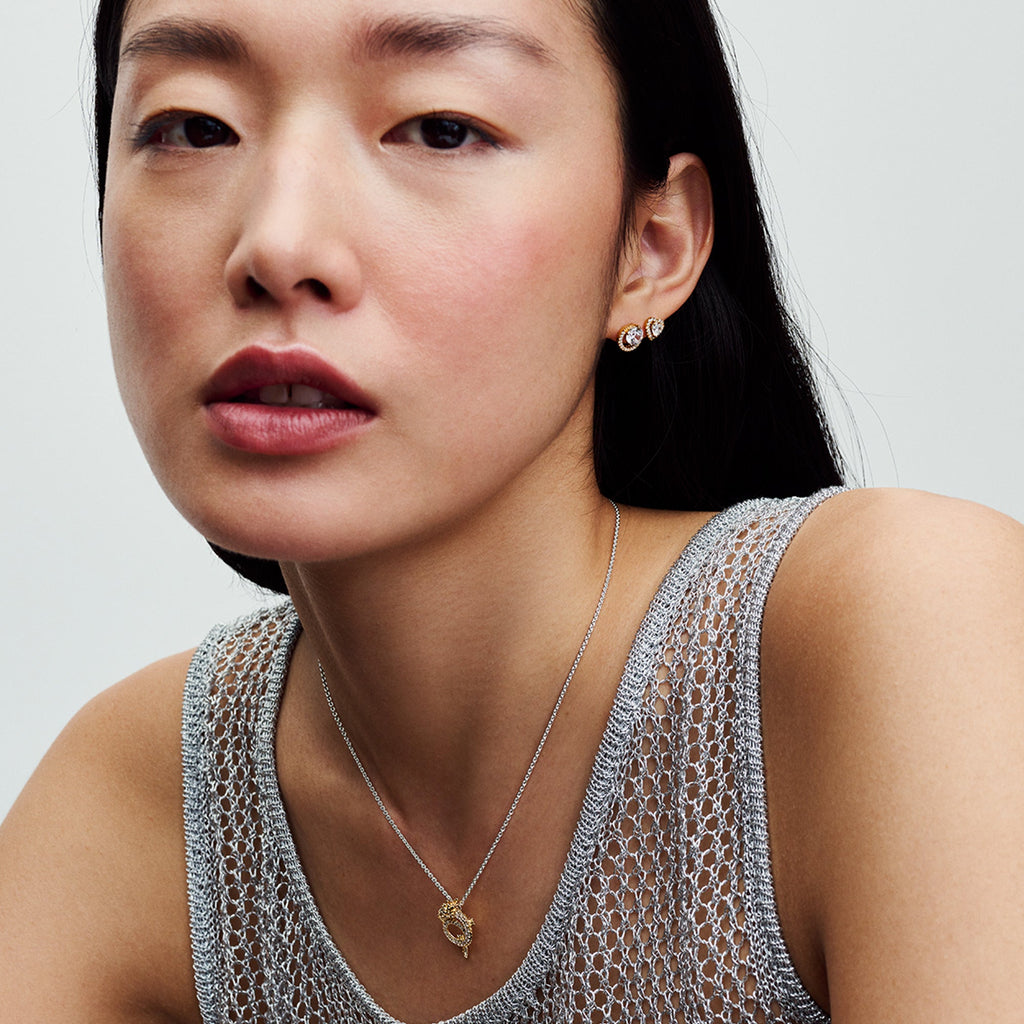 Two-tone Chinese Year of the Dragon Collier Necklace