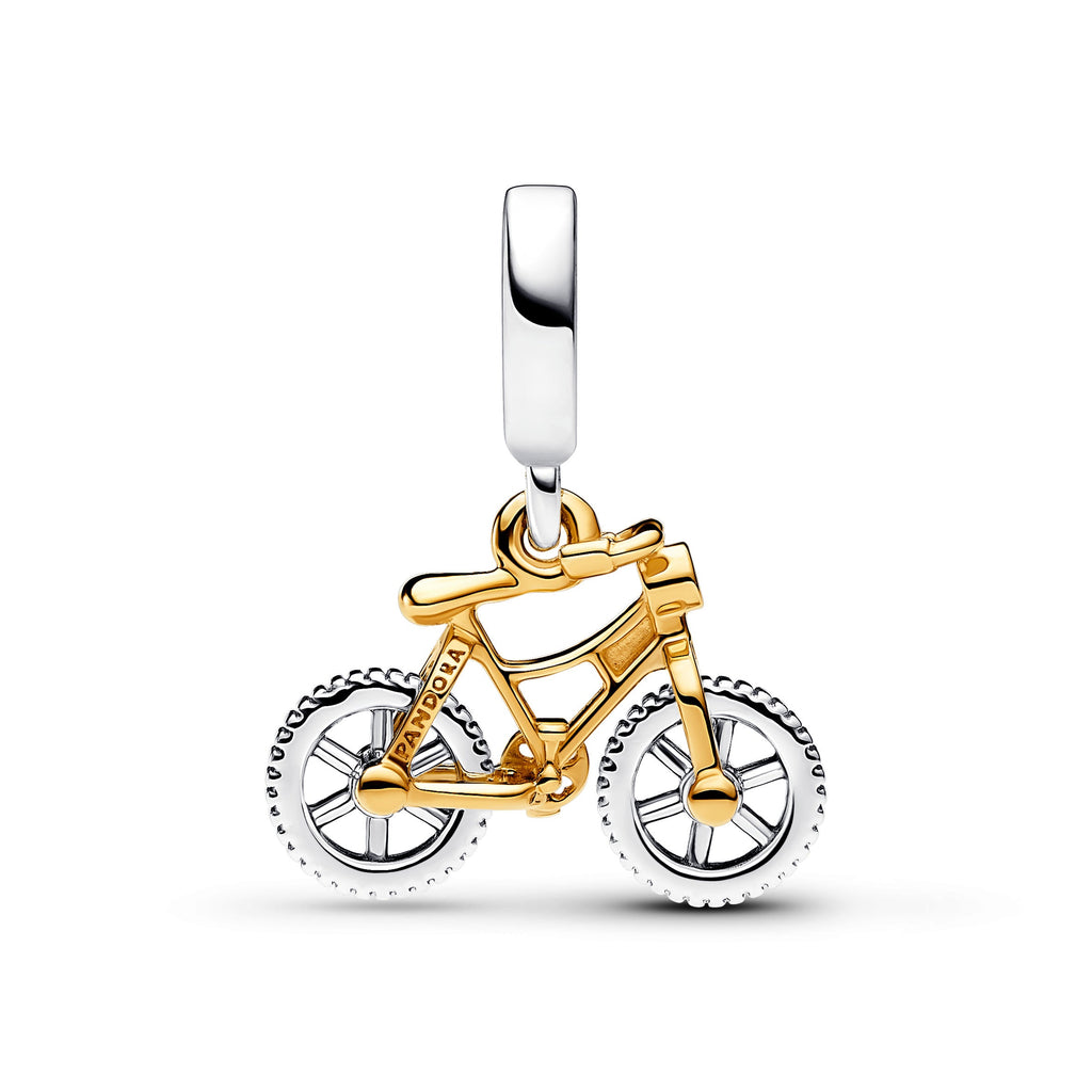 Two-tone Spinning Wheels Bicycle Dangle Charm